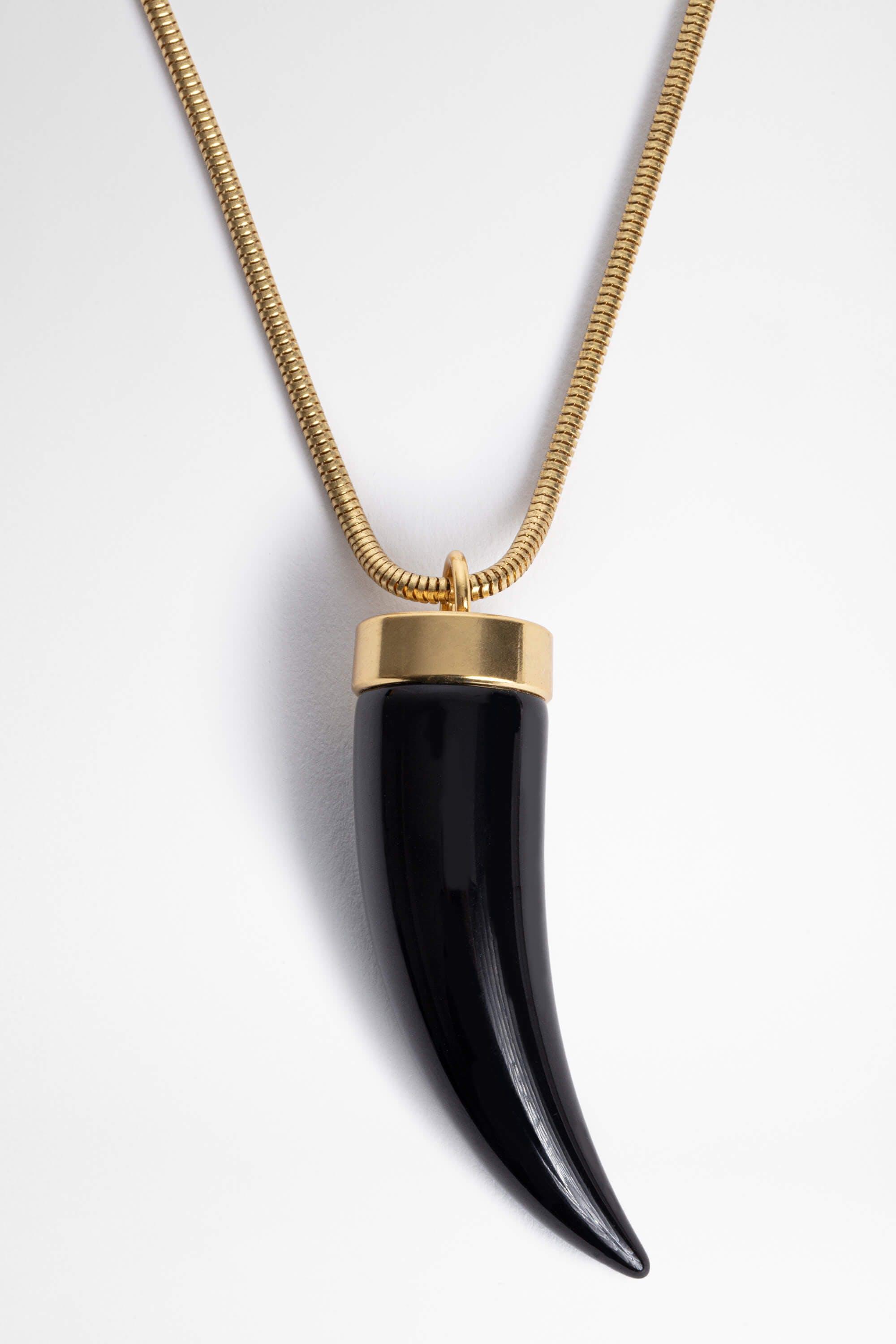 Zadig \u0026 Voltaire Horn Necklace in Black 