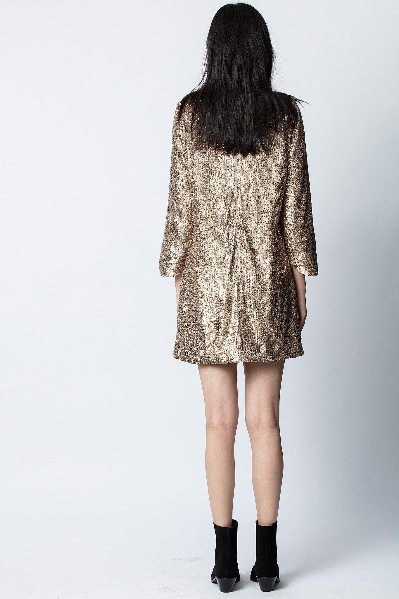 Zadig & Voltaire Rim Sequins Dress in Metallic | Lyst UK