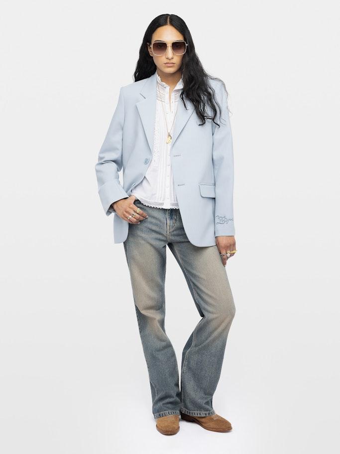 Blazer Homme Zadig & Voltaire – Vert Olive, Coupe Officier, Taille 50 (Veryh)