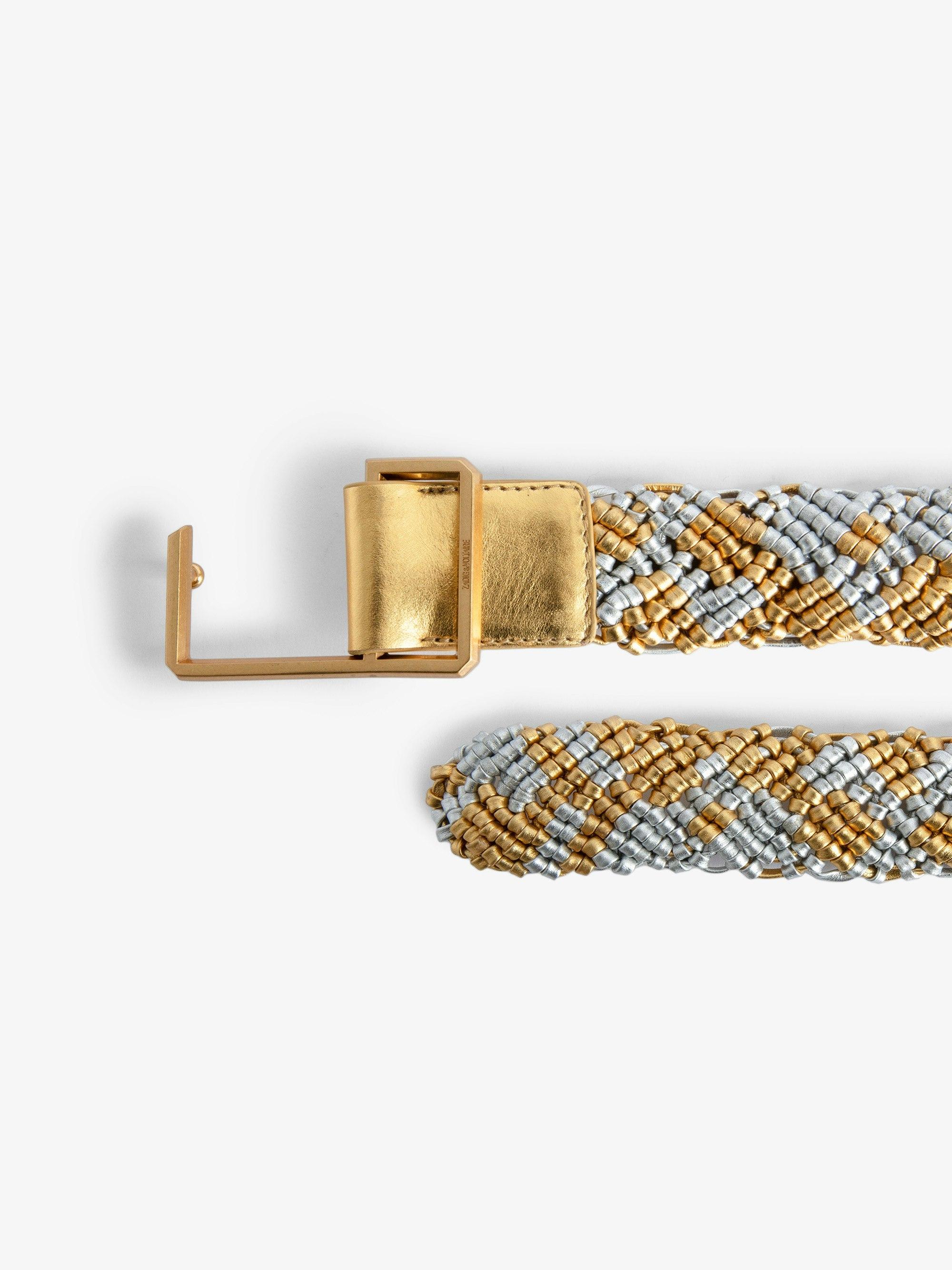 NEW ZADIG & VOLTAIRE women\'s la cecilia belt in crystal Zadig & Voltaire Le Cecilia Leather Belt | REVERSIBLE main image 4