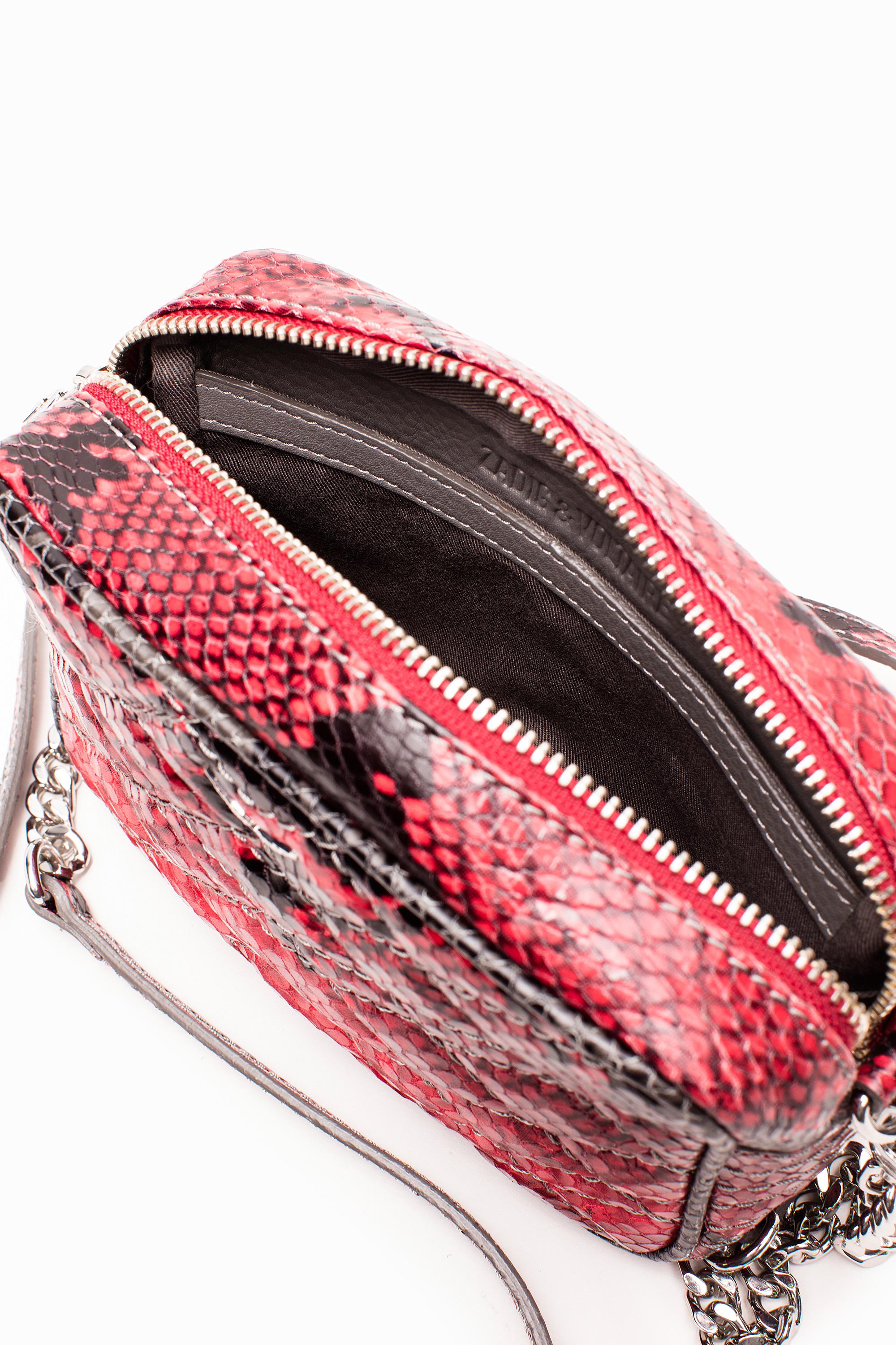 Zadig \u0026 Voltaire Leather Xs Boxy Snake Bag in Red | Lyst