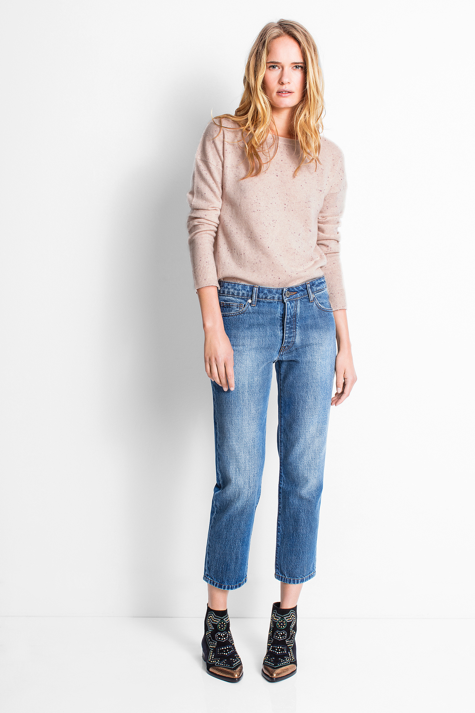 cici patch cashmere sweater