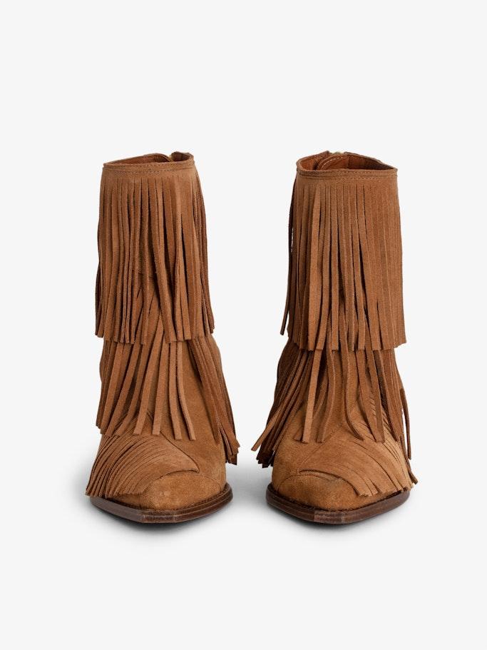 Zadig & Voltaire Cara 70Mm Suede Boots in Brown | Lyst display picture 3