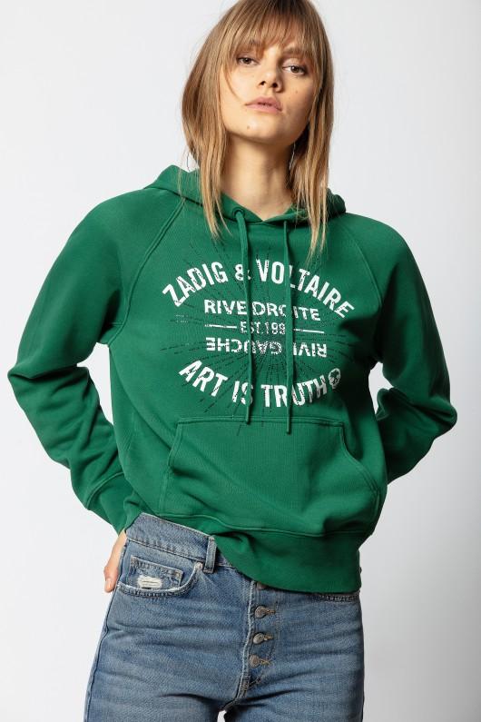Sweatshirt clipper blason Zadig & Voltaire en coloris Vert | Lyst