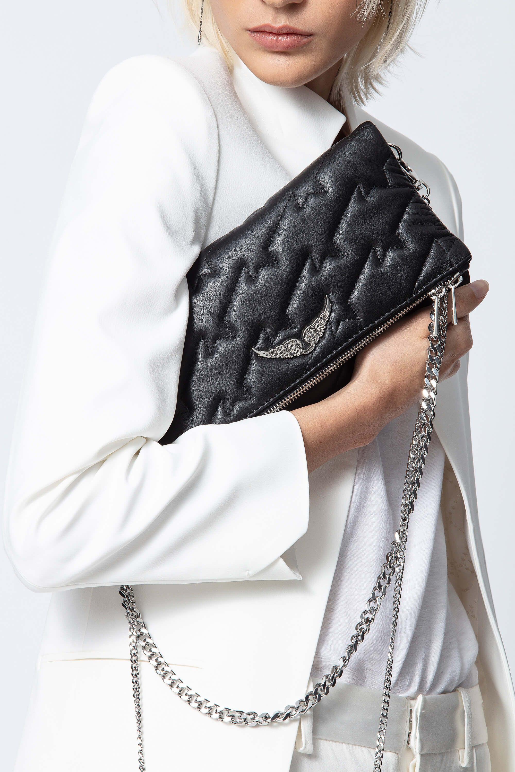 Zadig & Voltaire Leather Rock Zv Quilted Bag in Black | Lyst