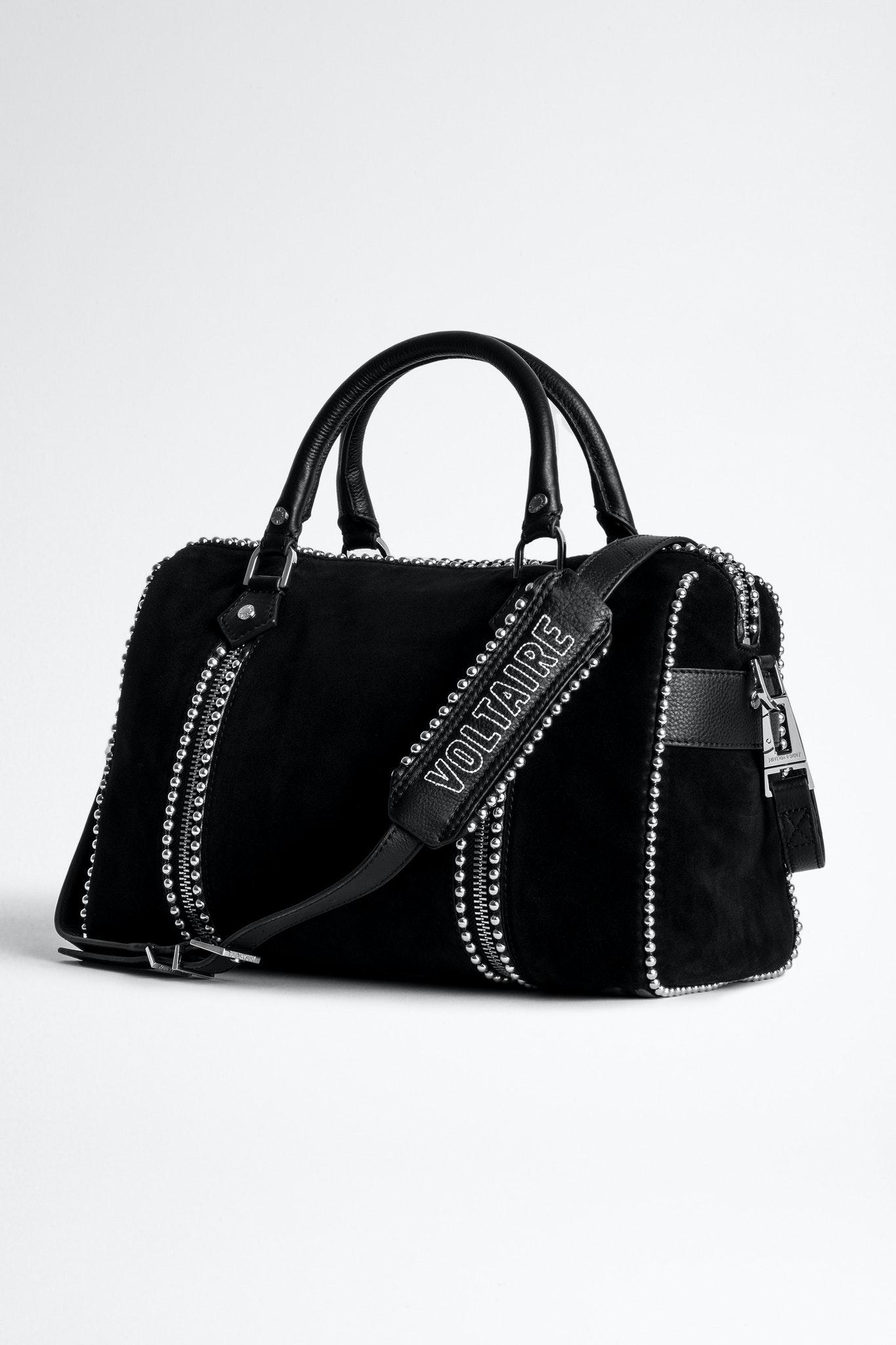 Zadig & Voltaire Sunny Medium Suede Studs Bag in Black | Lyst UK