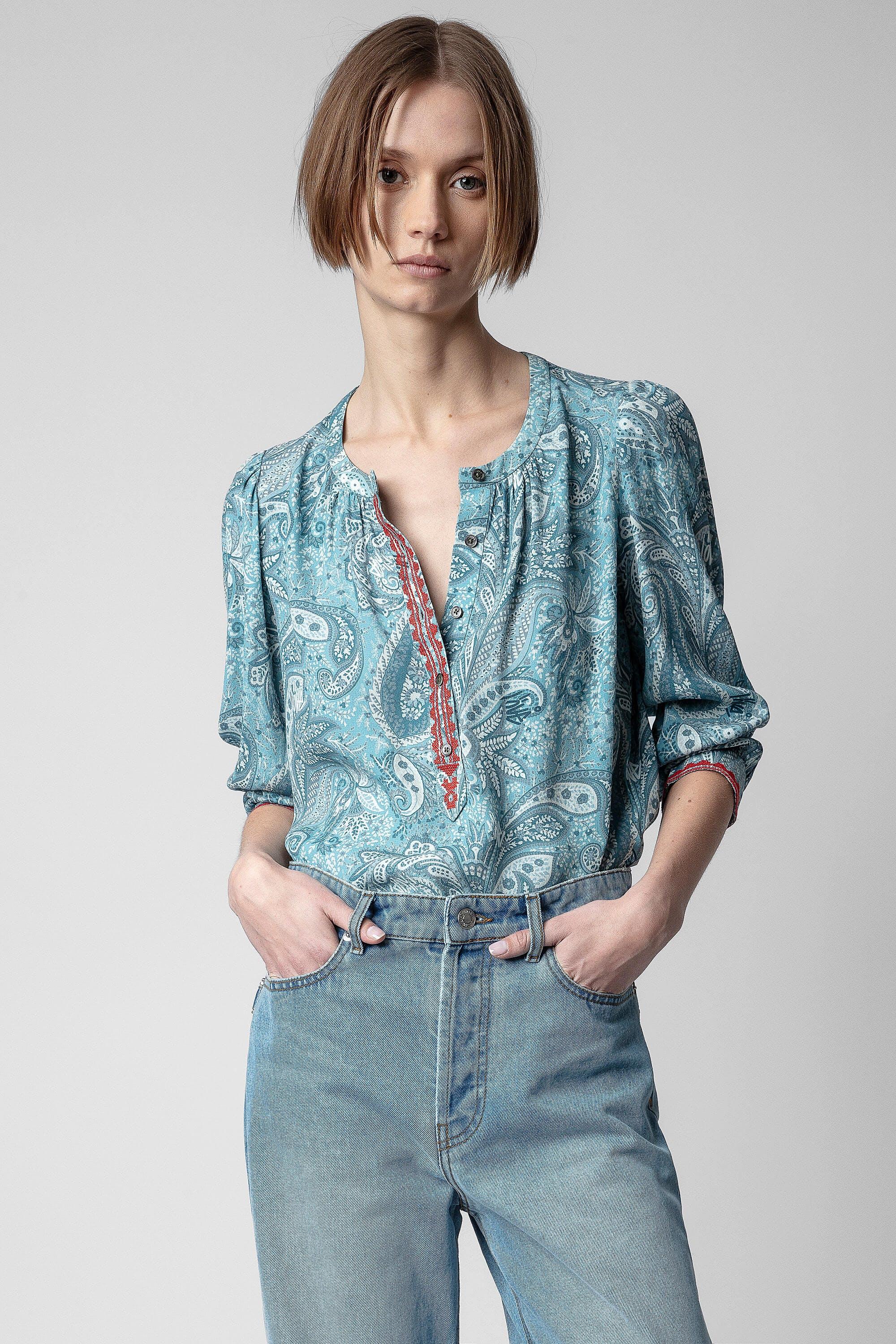 Zadig & Voltaire Teck Paisley Blouse in Blue Lyst