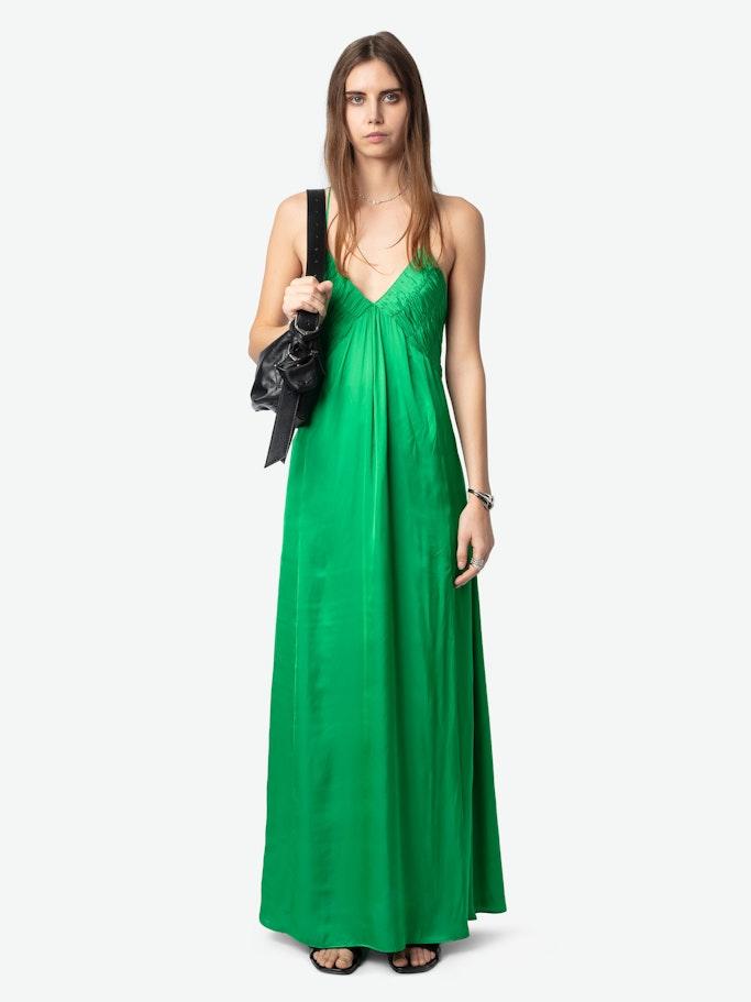 zadig and voltaire green silk dress Rouna Silk Dress for Women - Verveine - Size: L