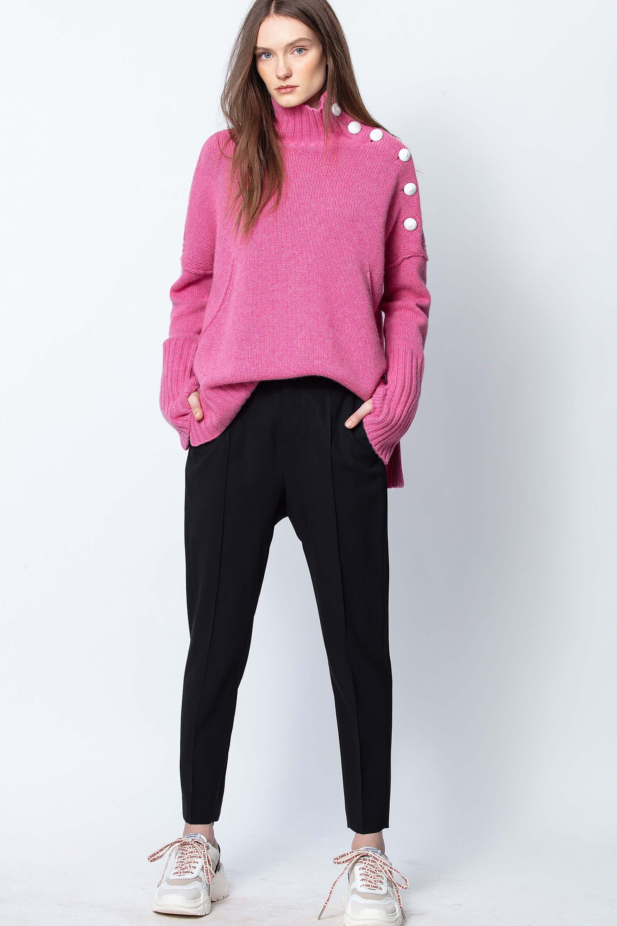 Zadig & Voltaire Cashmere Alma Cachemire Sweater in Pink - Lyst