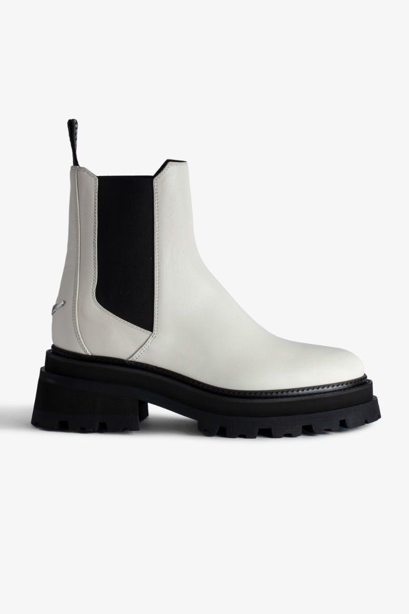 Zadig & Voltaire Ride Stretch White Chelsea Boots | Lyst