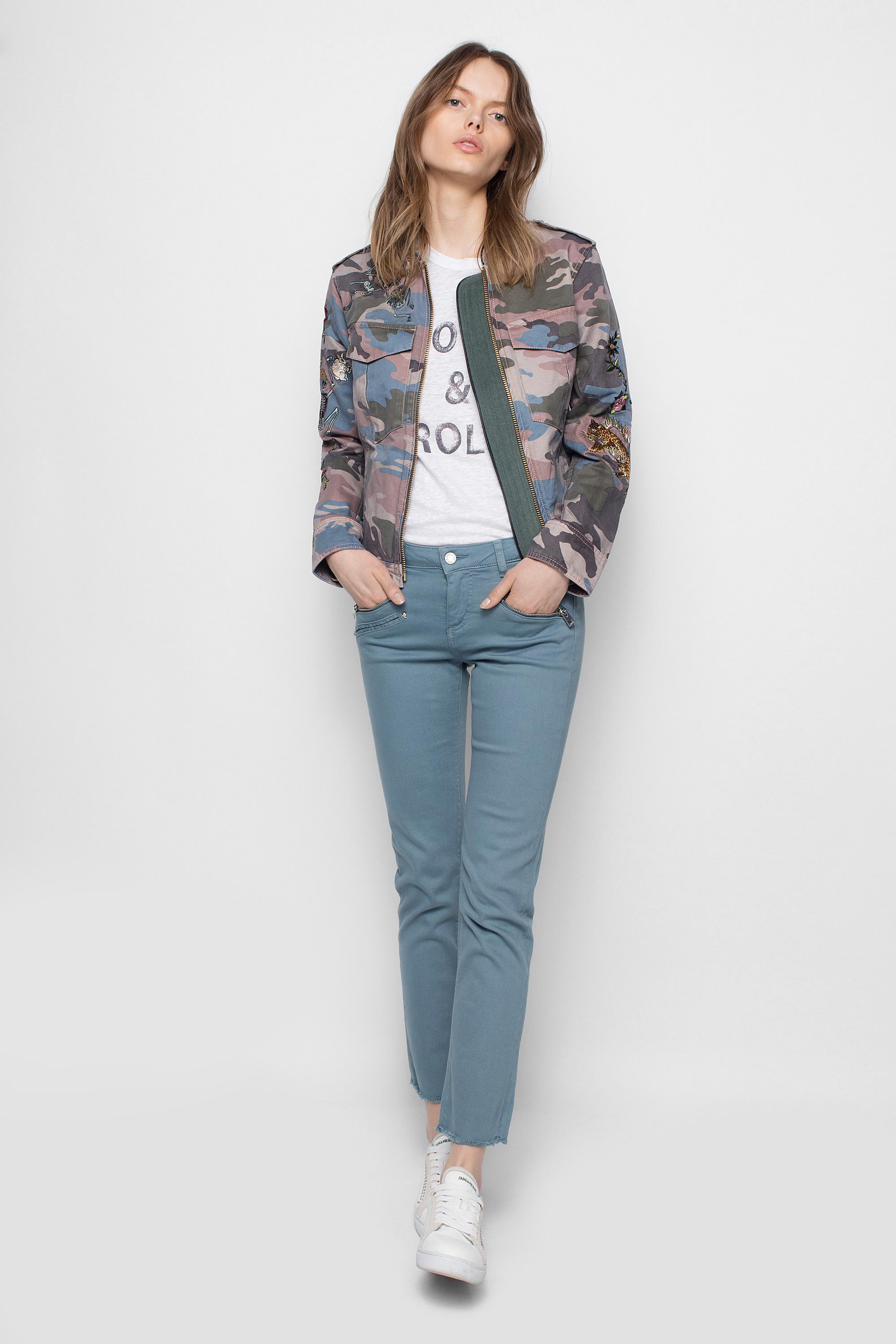 Zadig & Voltaire Kavy Embroidered Camo Jacket | Lyst