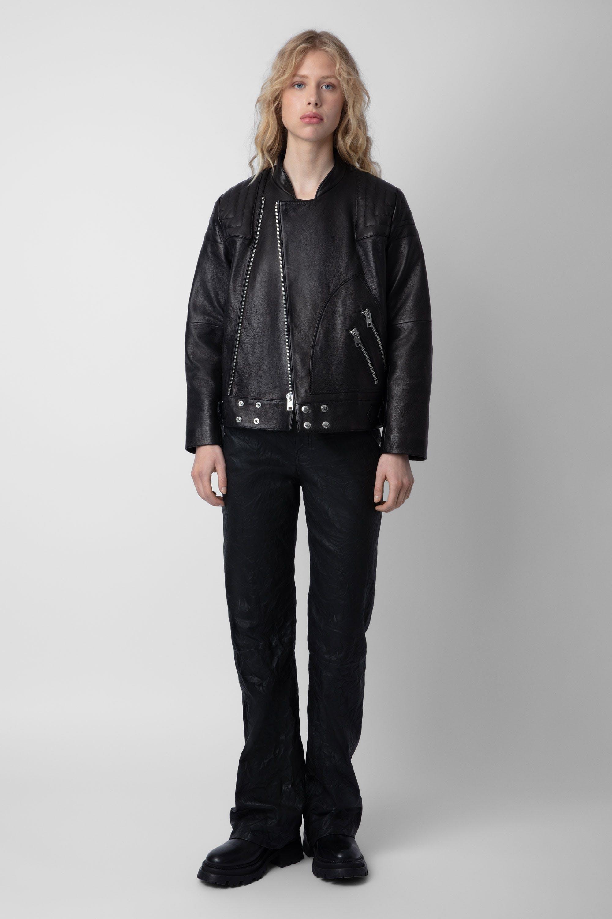 Zadig & Voltaire Liliam Leather Jacket in Black | Lyst