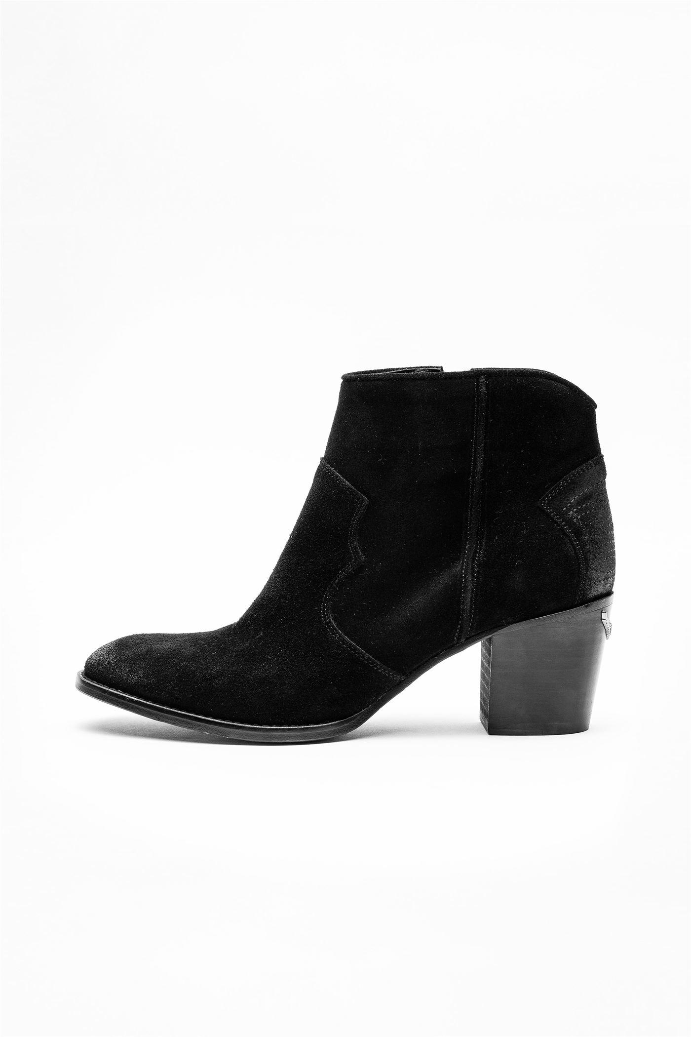 Zadig & Voltaire Molly Suede Boots in Black - Lyst