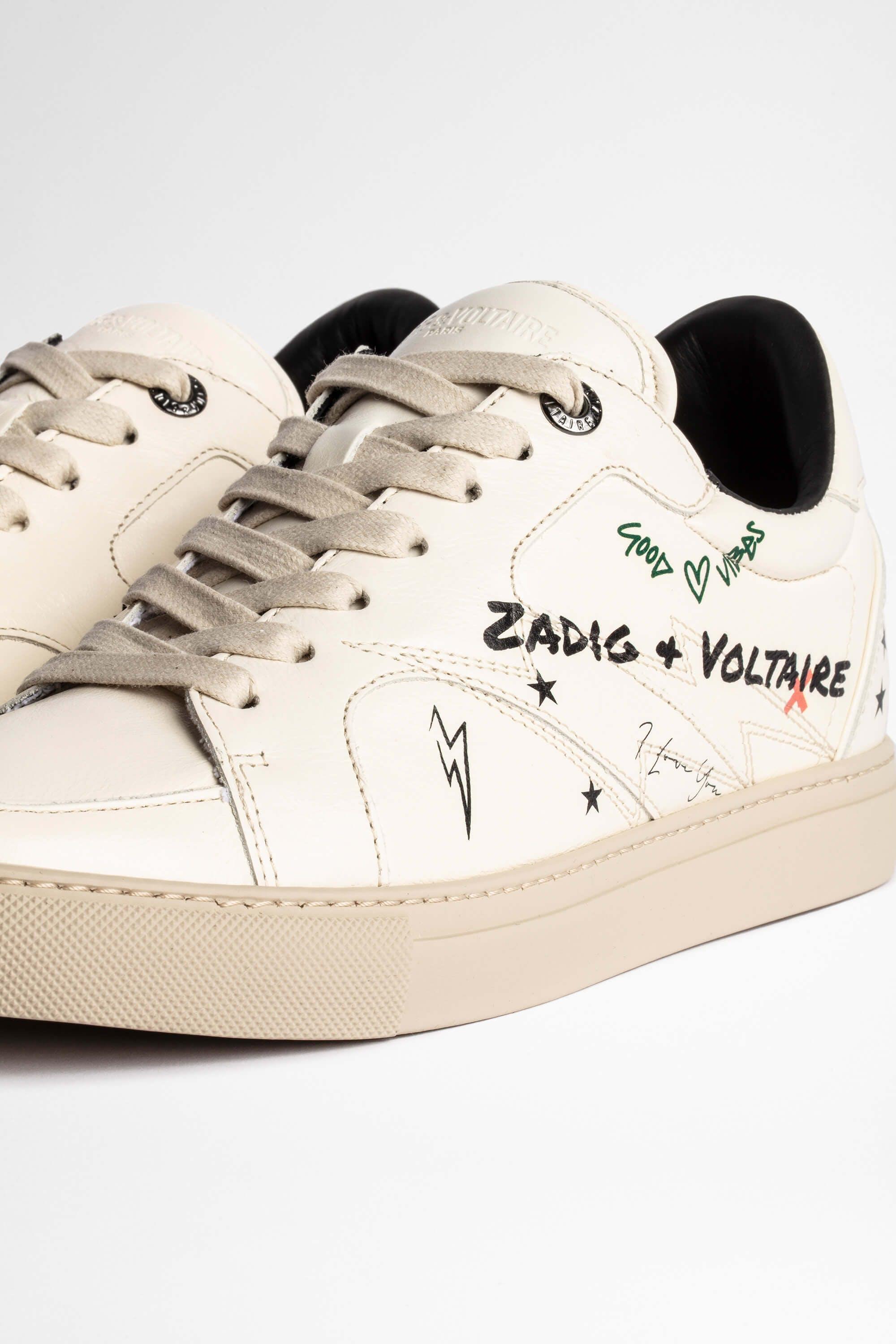 Zadig & Voltaire Zv1747 Board Crush Sneakers Leather in White