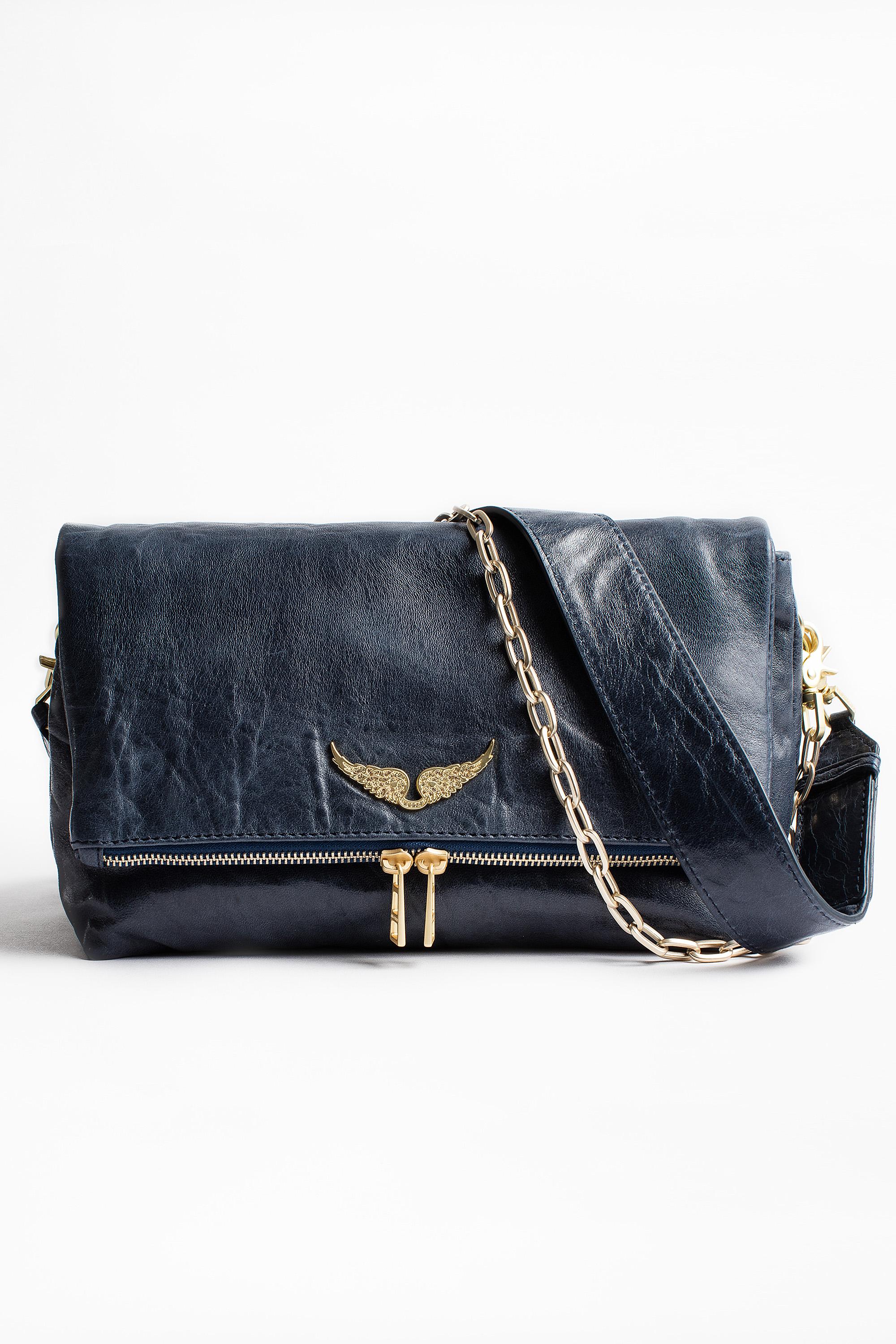 Zadig & Voltaire Leather Rocky Crush Bag in Navy (Blue) - Lyst