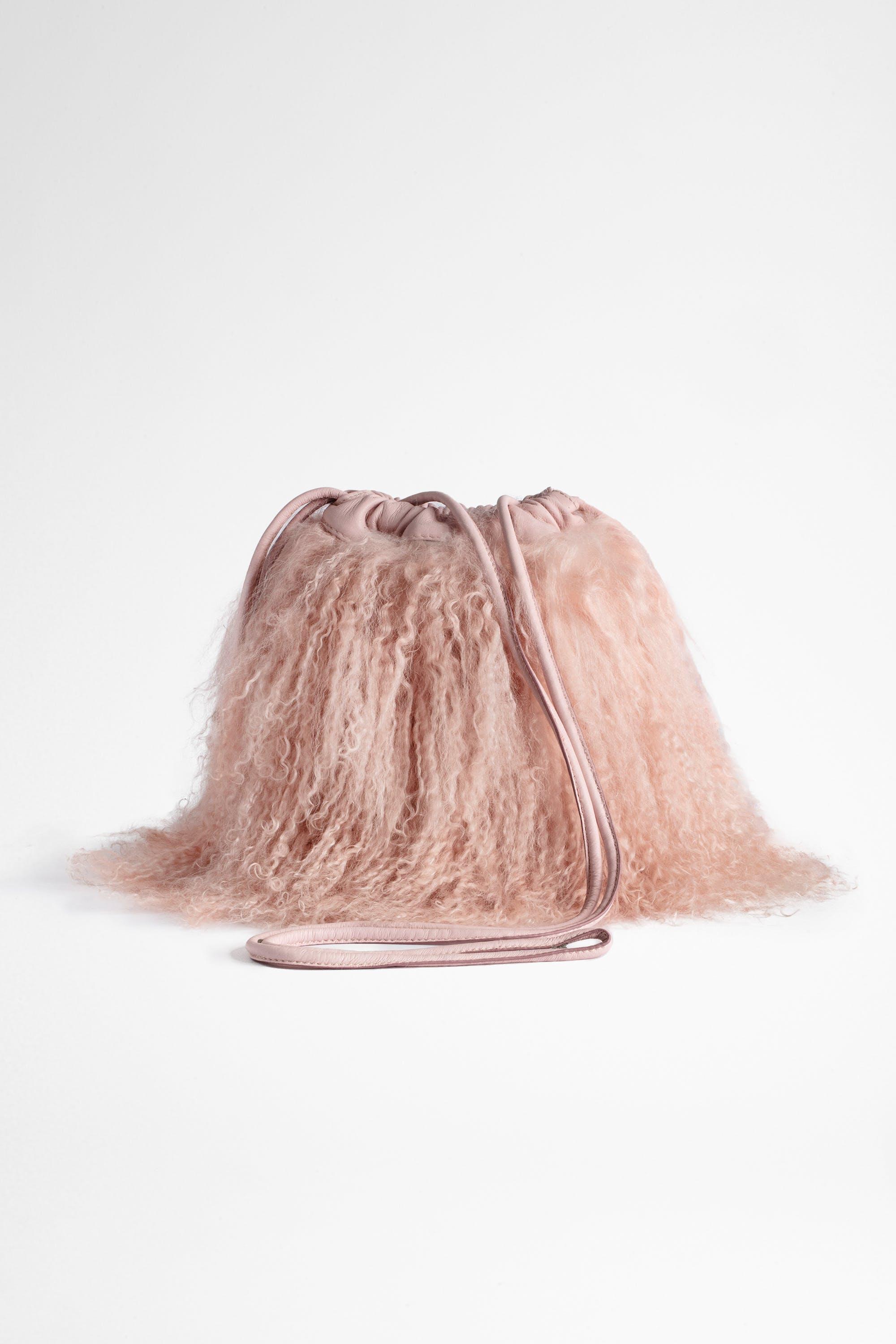 Zadig & Voltaire Rock To Go Frenzy Shearling Bag in Pink | Lyst