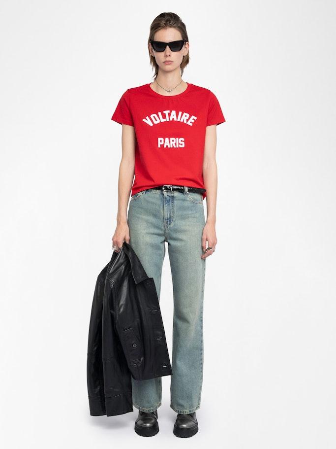 【関税込み】Alys Hc Voltaire Paris T-Shirt - Zadig & Voltair White Alys T-shirt Heart Rhinestones | Zadig&Voltaire