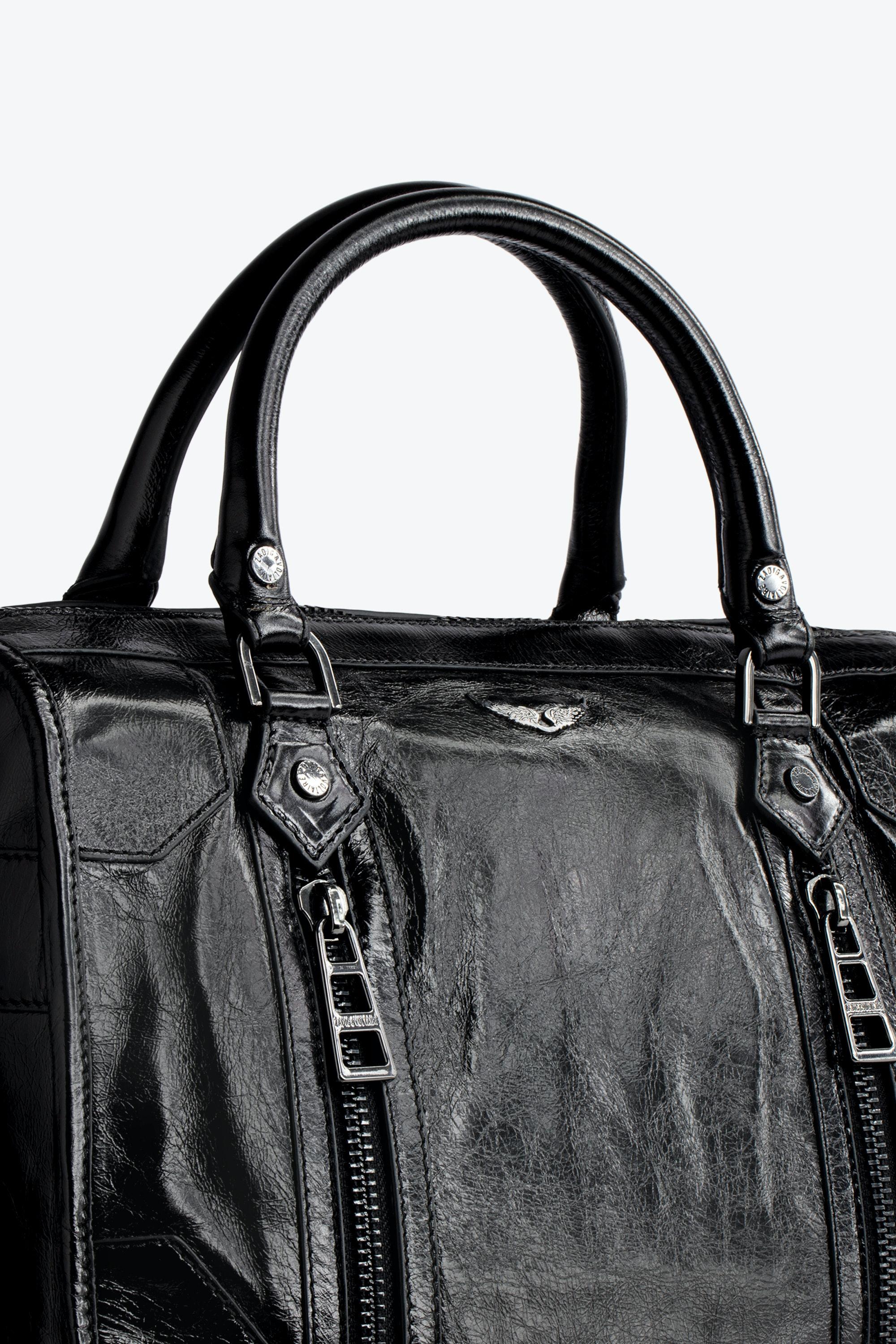 Zadig & Voltaire SUNNY MEDIUM VINTAGE PATENT - Handbag - noir/black 