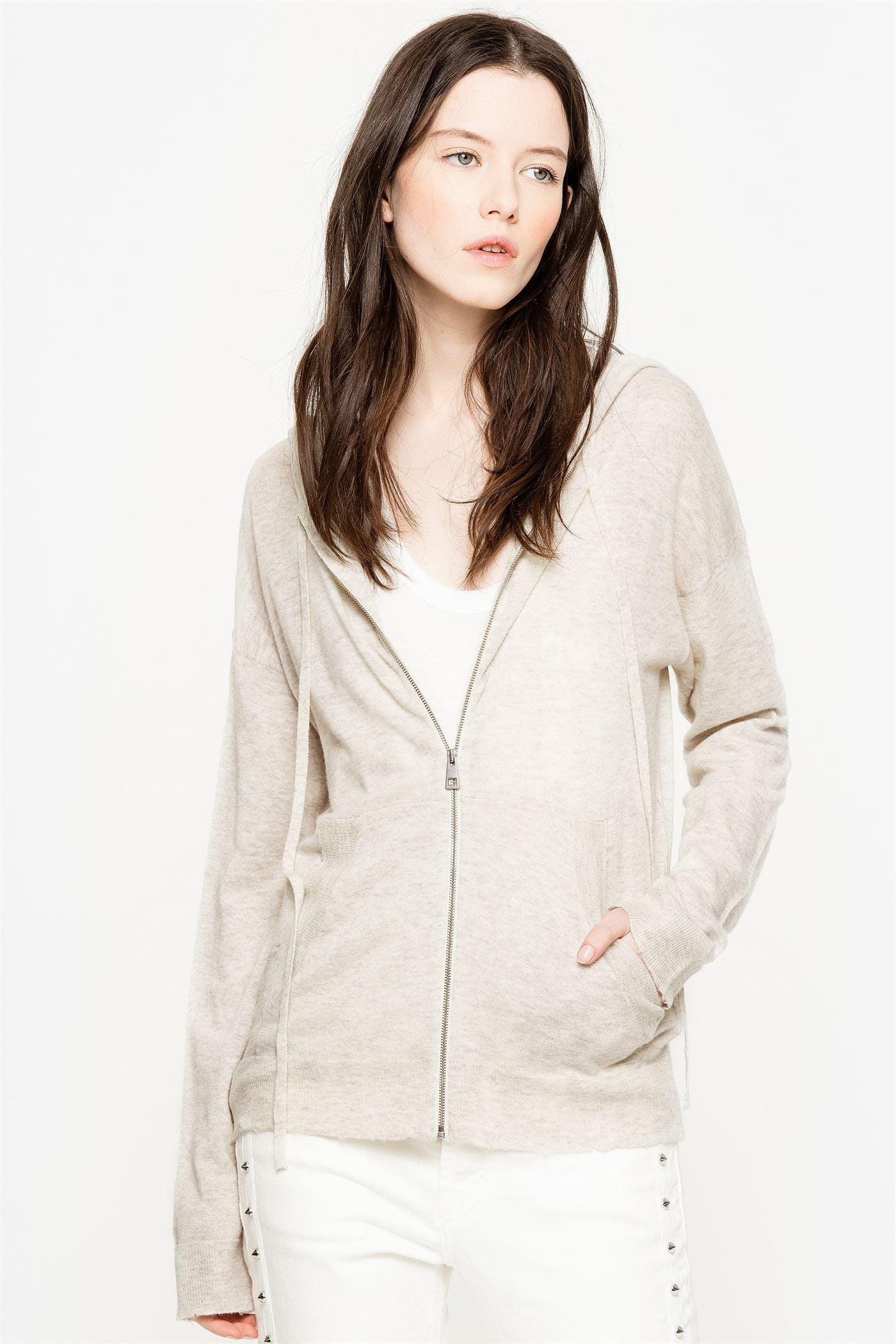 Zadig & Voltaire Sixtine Bis Cashmere Cardigan in White - Lyst