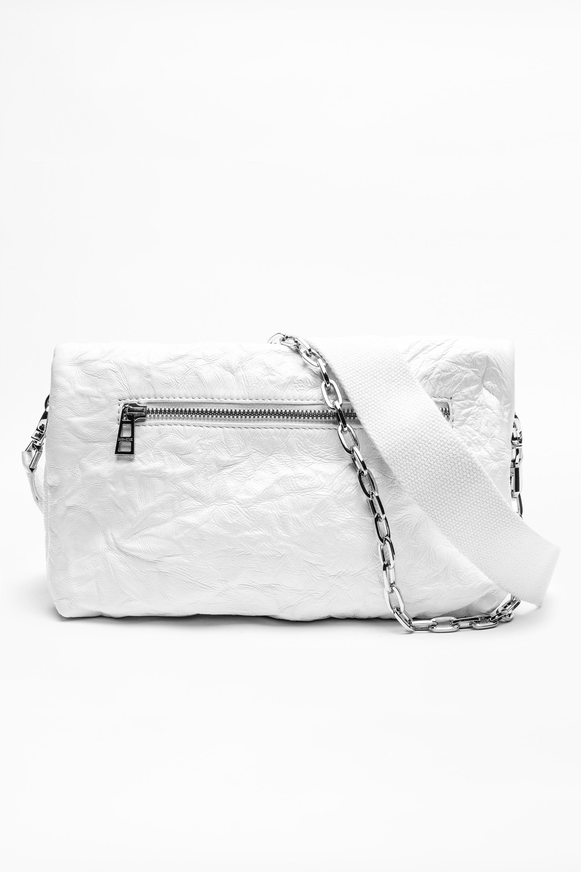 Zadig & Voltaire Rocky Crinkle Leather Crossbody Bag in White Lyst