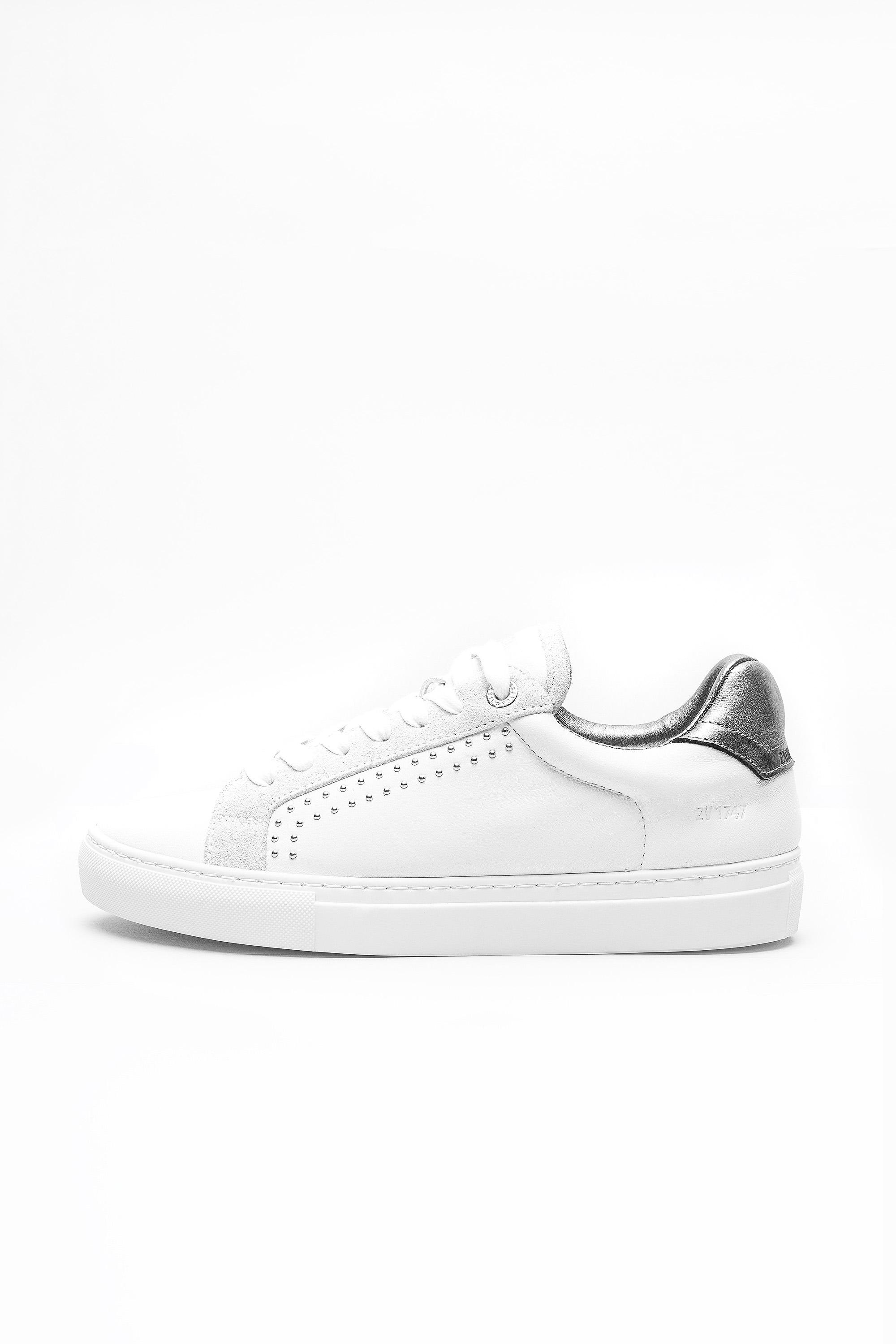 Zadig & Voltaire Zv1747 Studded Leather Low-top Sneakers in White - Lyst