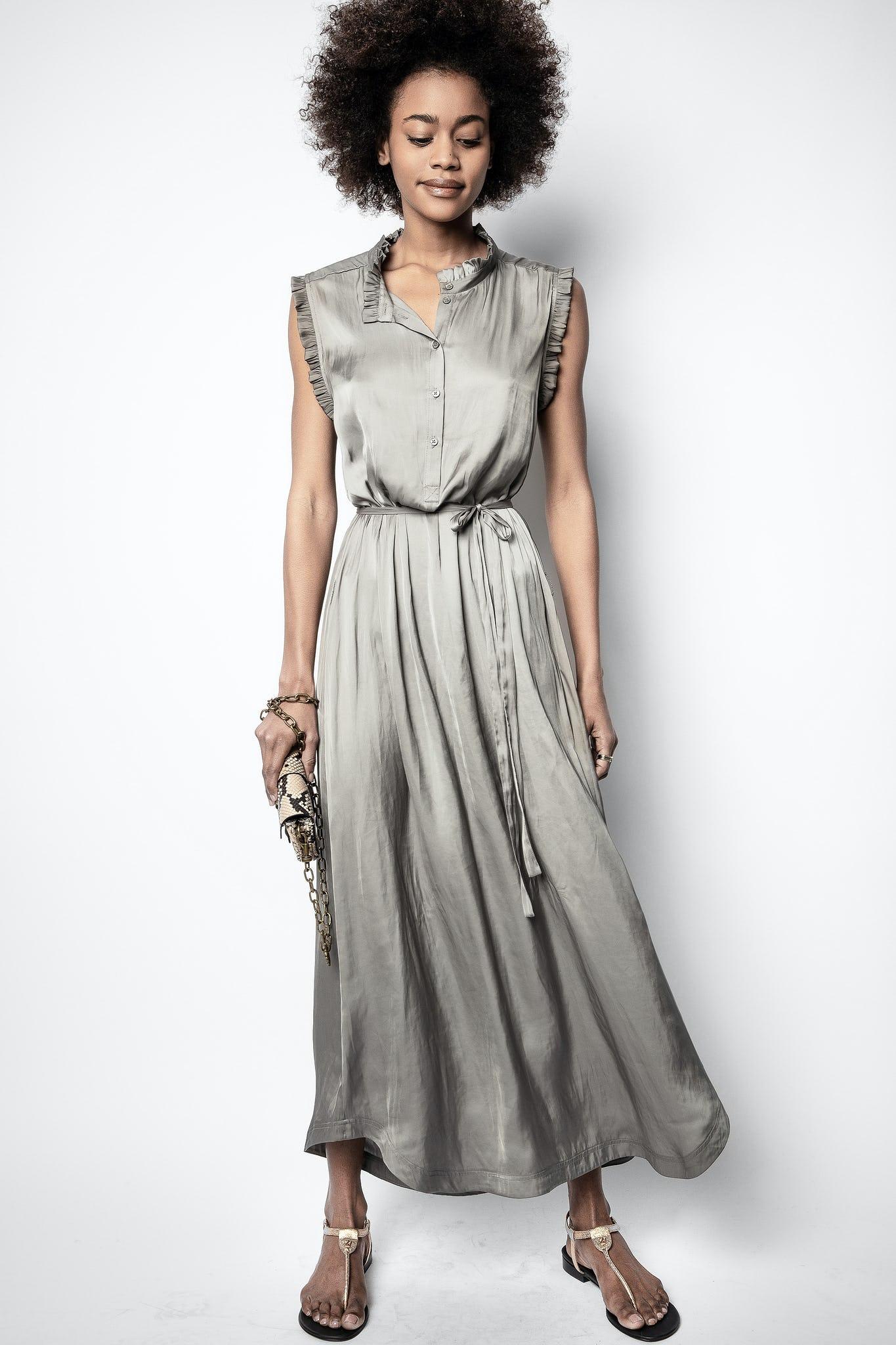 Vestido Raos Satin Zadig & Voltaire de color Gris | Lyst