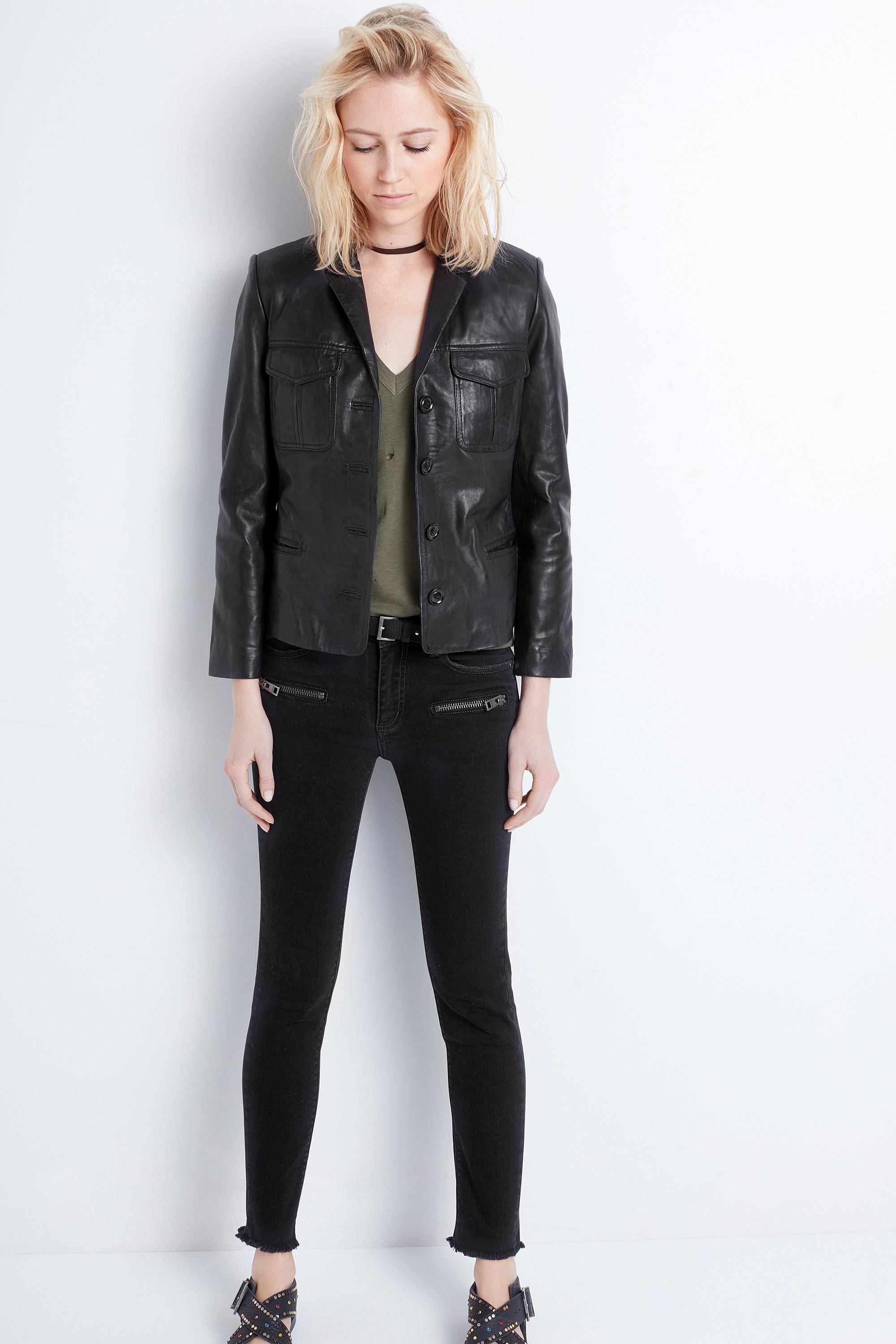 Zadig Voltaire Leather Liam Spi Jacket In Black Lyst