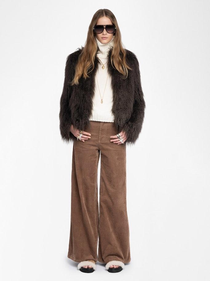 稀少ZADIG& VOLTAIRE タヌキ ファーコート 稀少ZADIG& VOLTAIRE タヌキ ファーコート