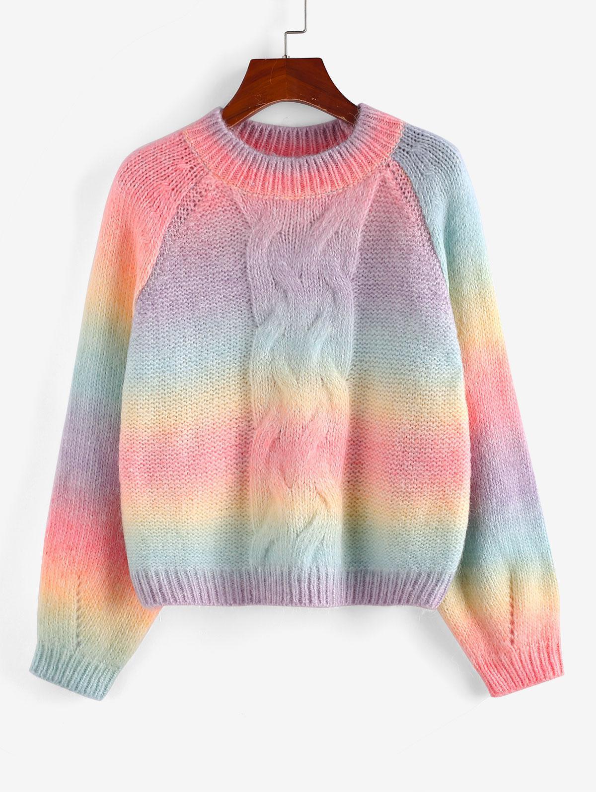 Zaful Raglanärmel regenbogen pullover fashion clothing | Lyst DE
