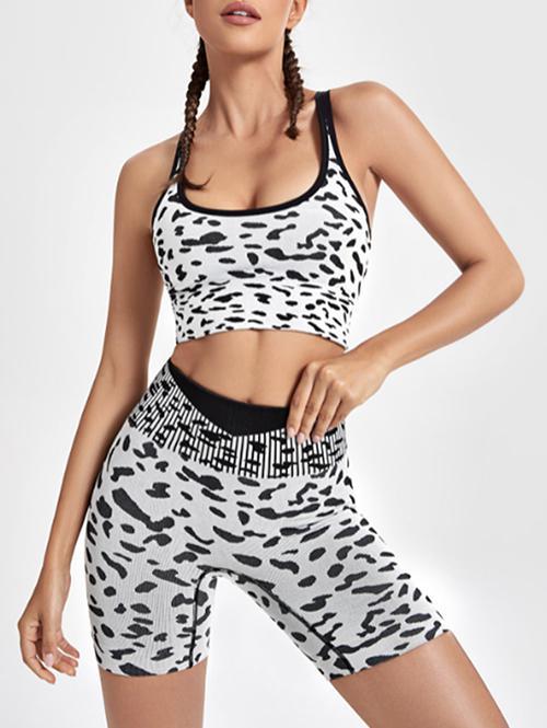 Zaful Synthetic Sporty Set Leopard Padded Bra And High Waisted leggings Set  | Lyst