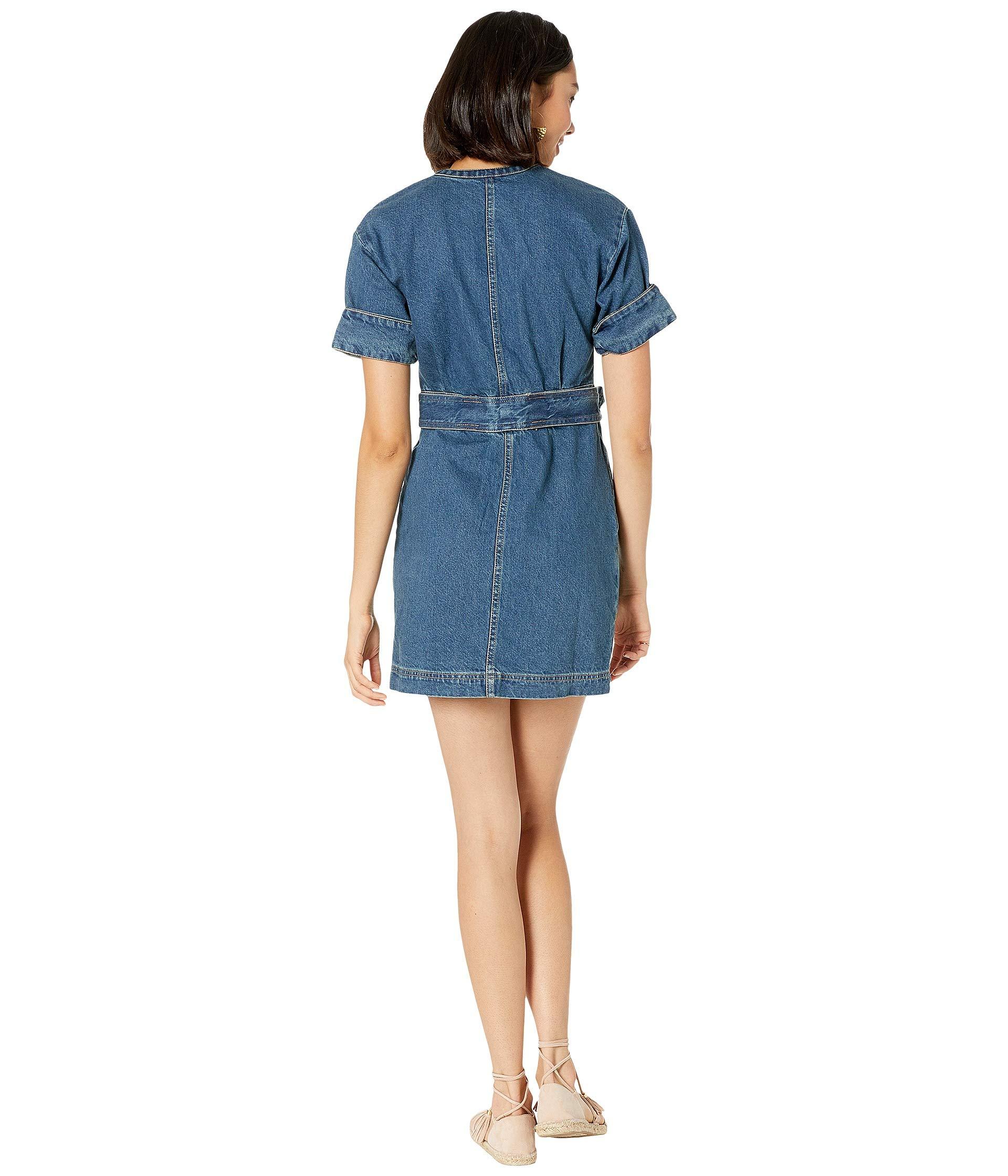 Free People Dream On Denim Mini Dress 