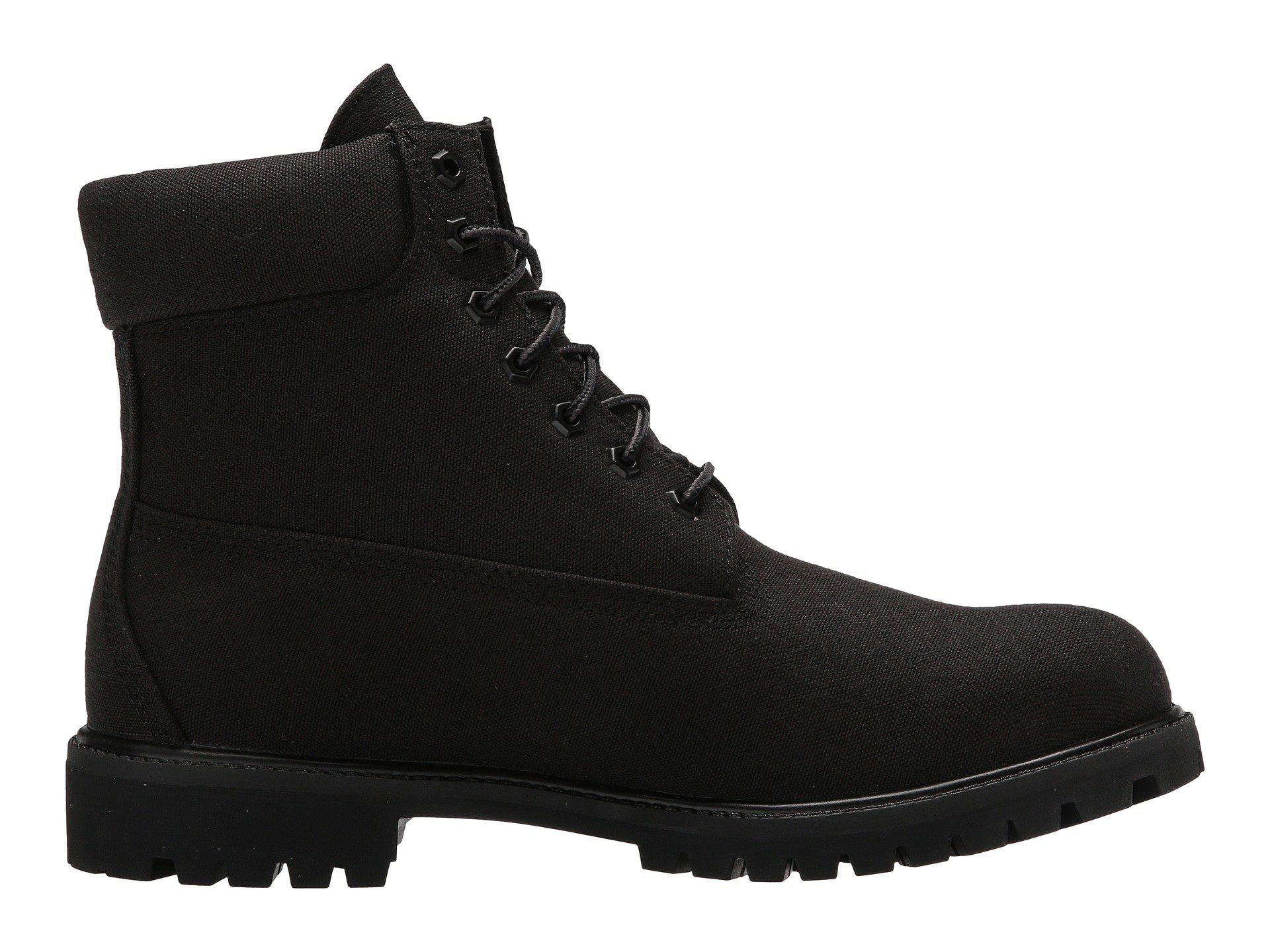 Probably Fictitious cartridge Timberland Canvas 6 Premium Fabric Boot (jet Black) Men's Lace-up Boots for  Men | Lyst