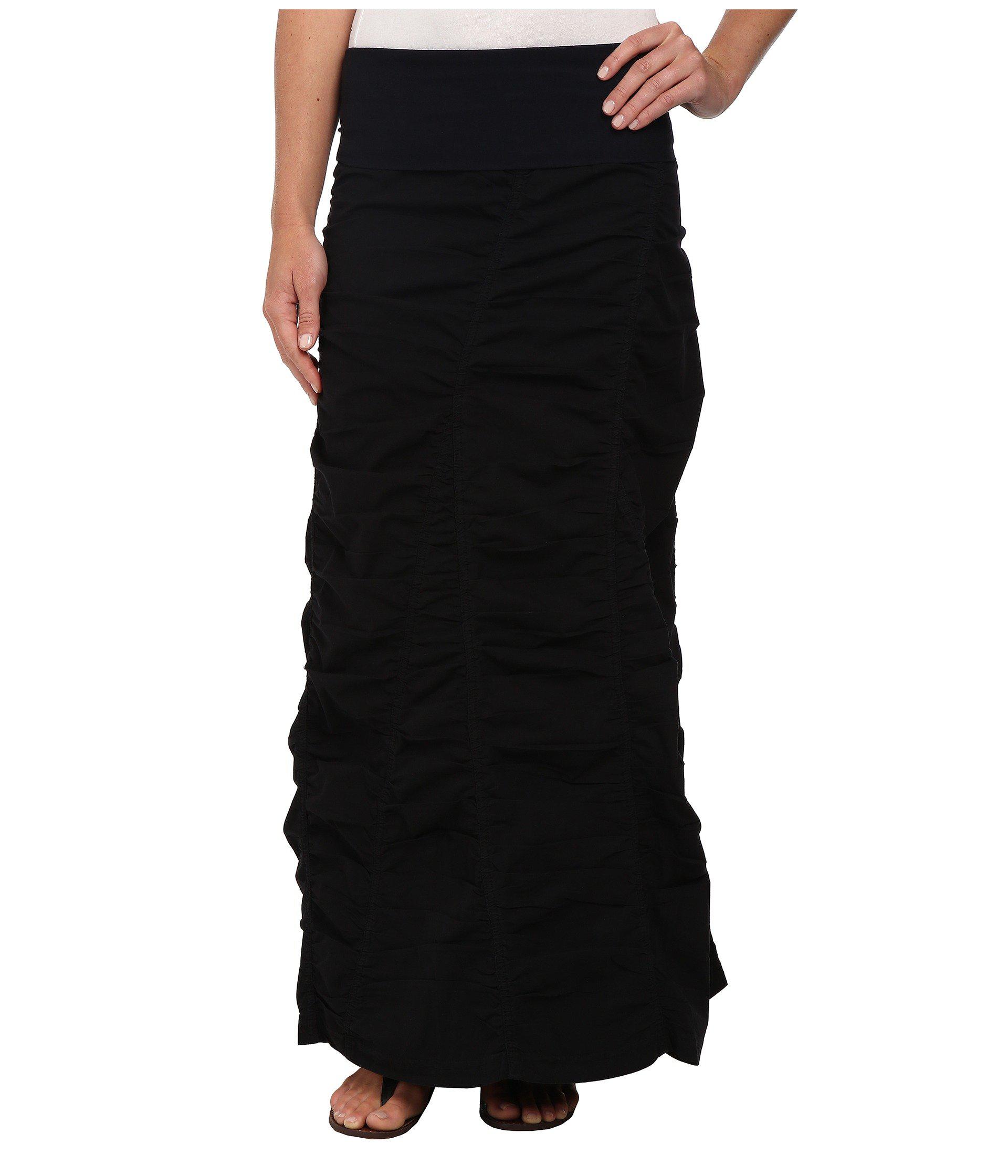 XCVI Cotton Peasant Skirt in Black Lyst