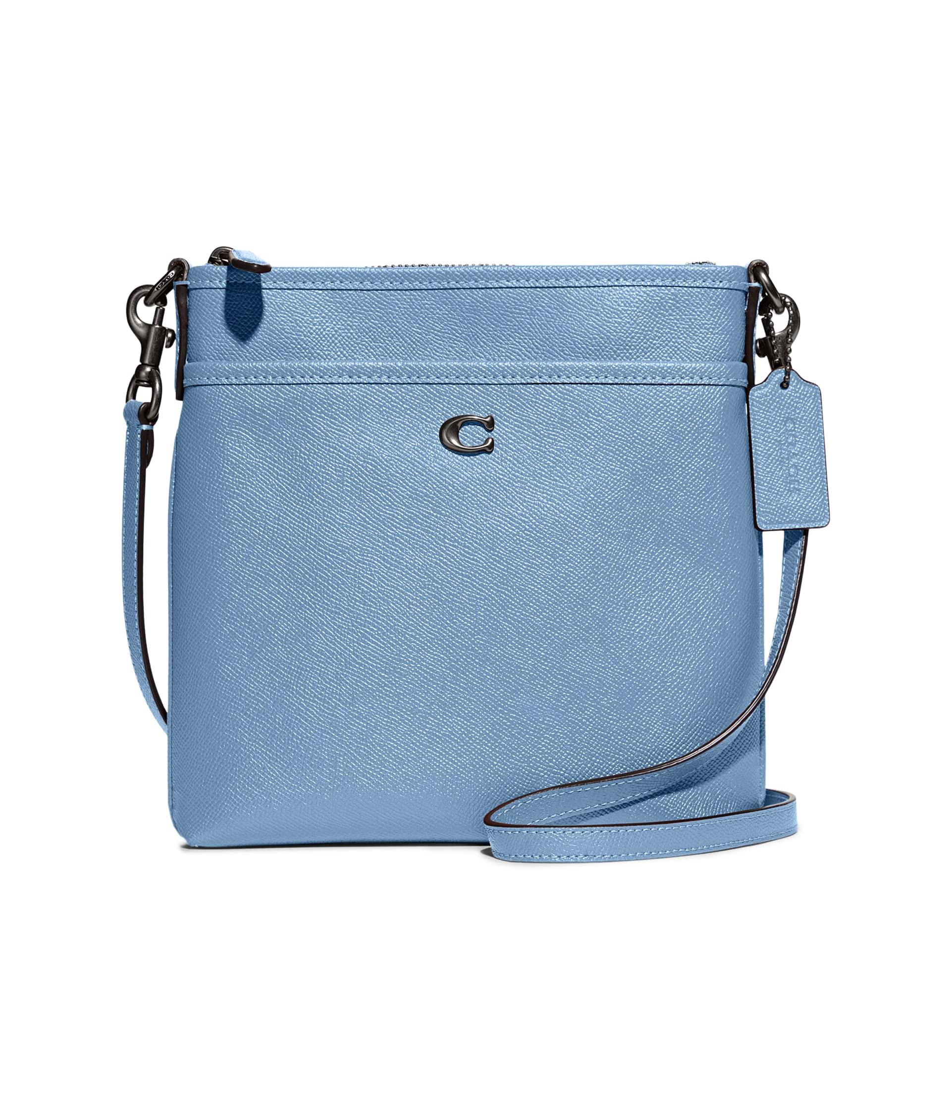 COACH Cross Grain Leather Kitt in Blue Lyst