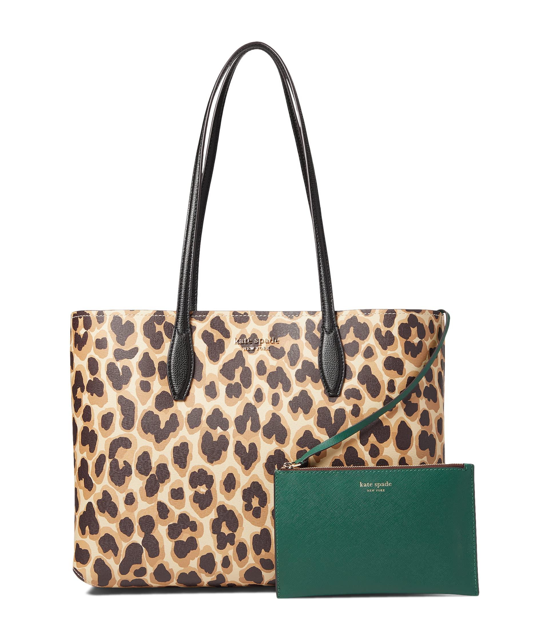 Kate Spade Large Manhattan Lady Leopard Tote Bag - Black