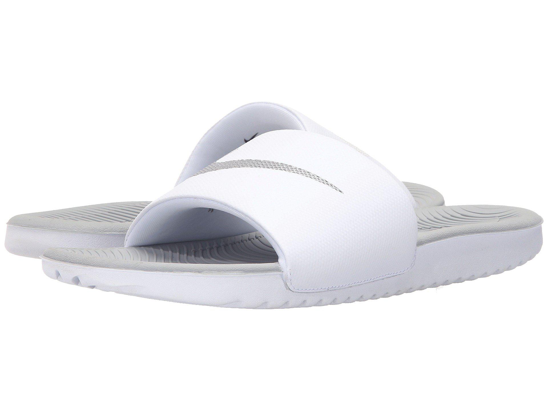 Nike Kawa Slide (white/metallic Silver) Women's Sandals | Lyst