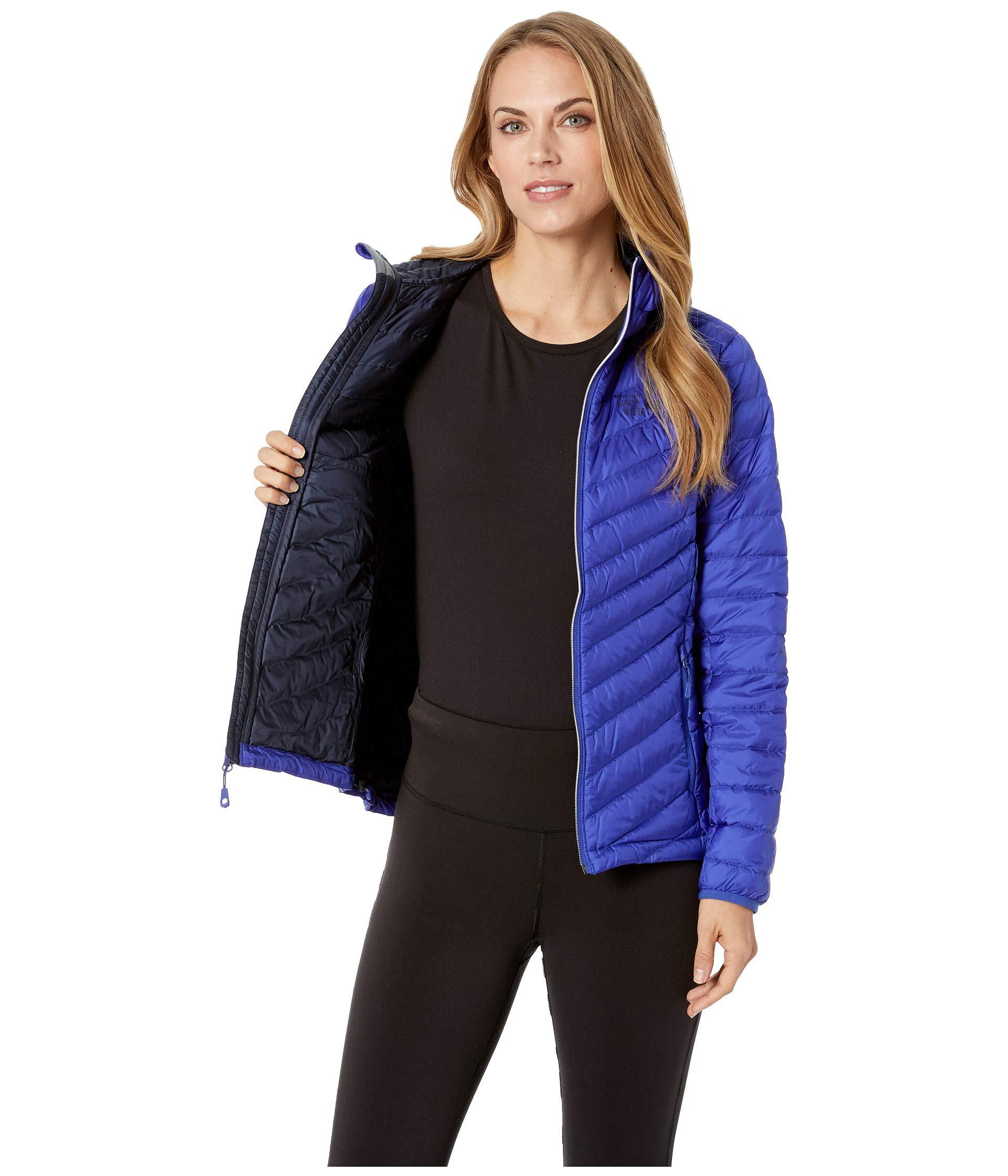 mountain hardwear women's micro ratio hooded down jacket