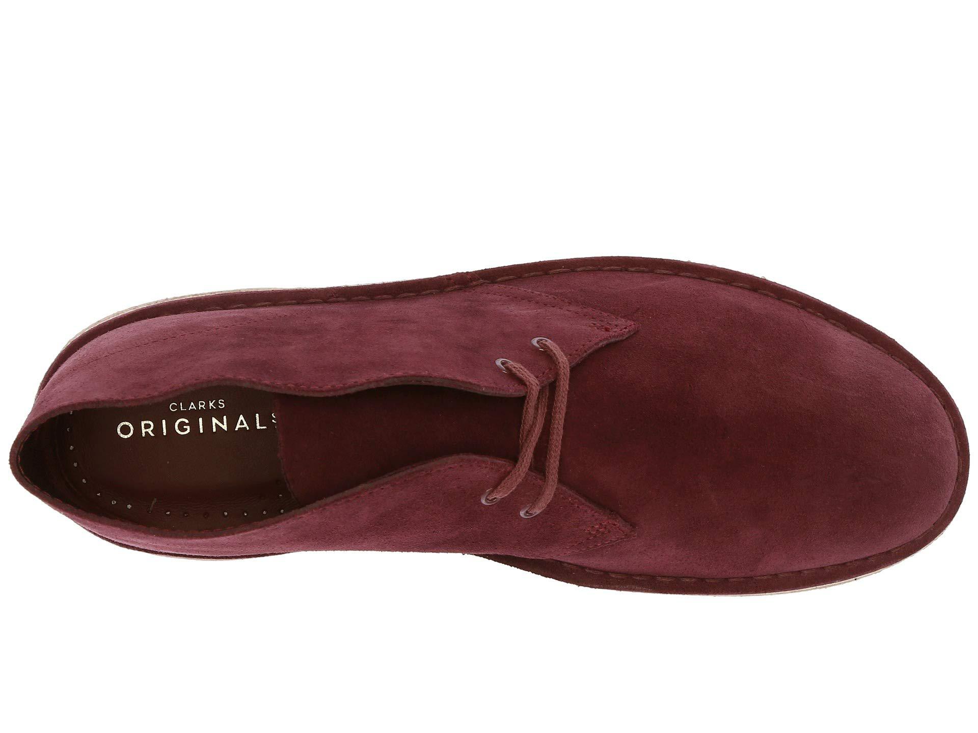 clarks bordeaux desert boots
