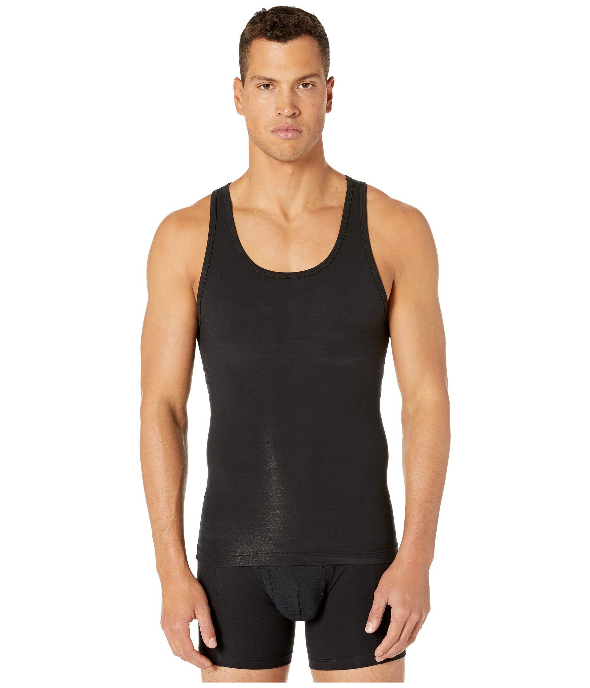 Spanx Cotton Compression Tank in Black for Men Lyst