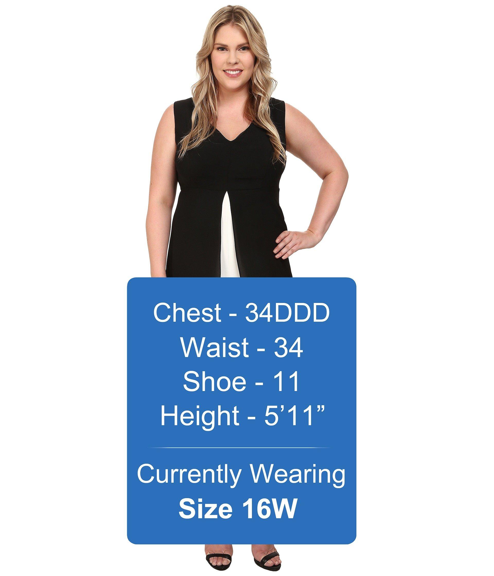 Adrianna Papell Plus Size Color Blocked Overlay Jumpsuit black