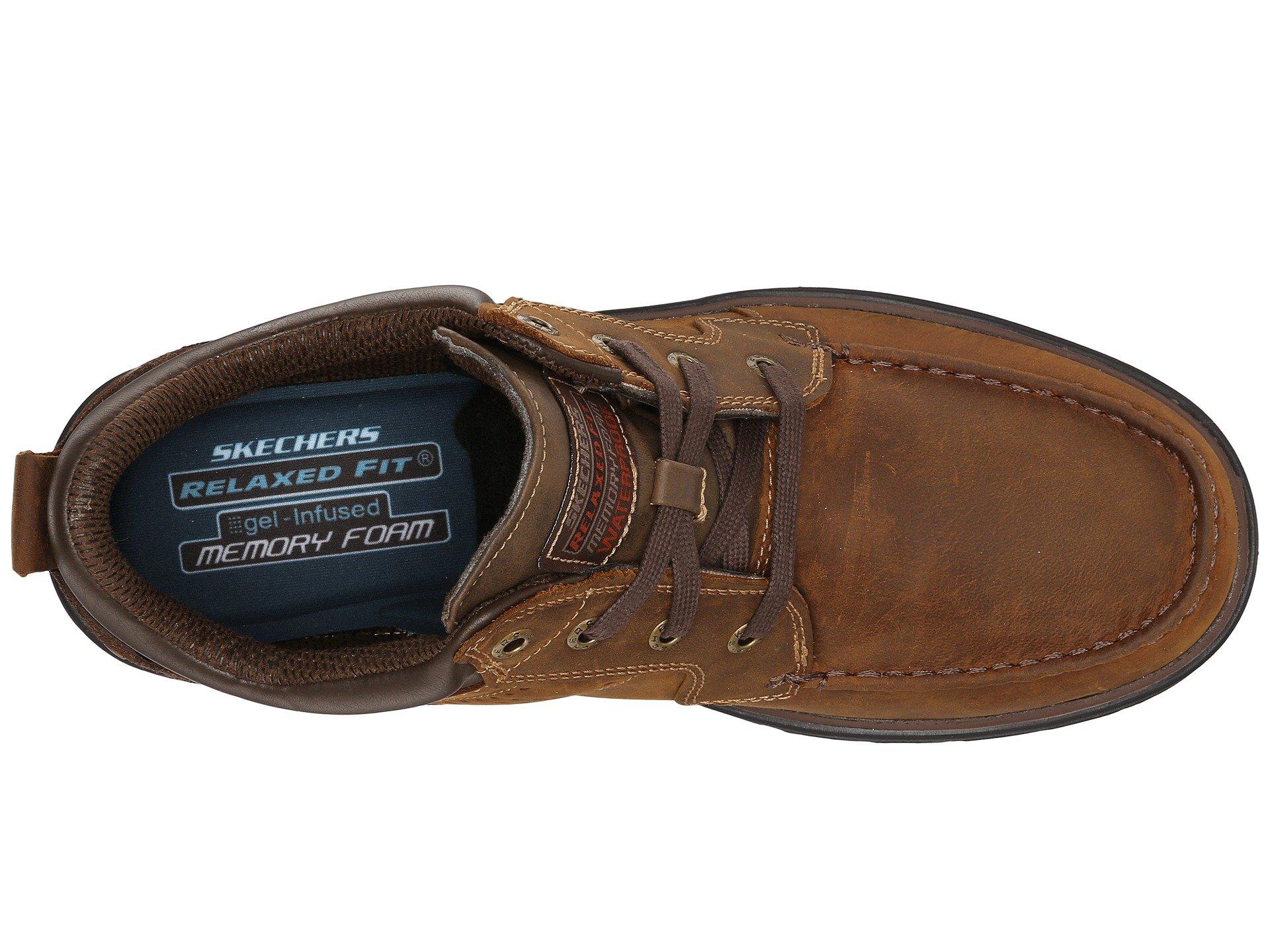 Skechers Leather Relaxed Fit Segment - Melego in Dark Brown (Brown) for Men  - Save 29% - Lyst