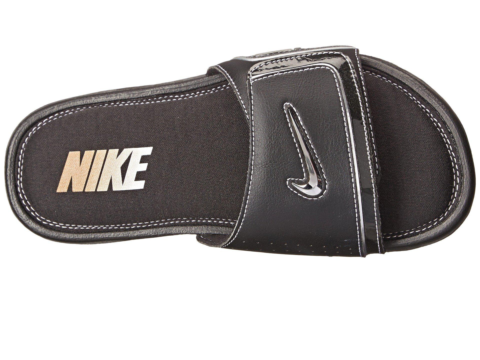 Nike Comfort Slide 2 in Black/Metallic Silver/White (Black) for Men | Lyst
