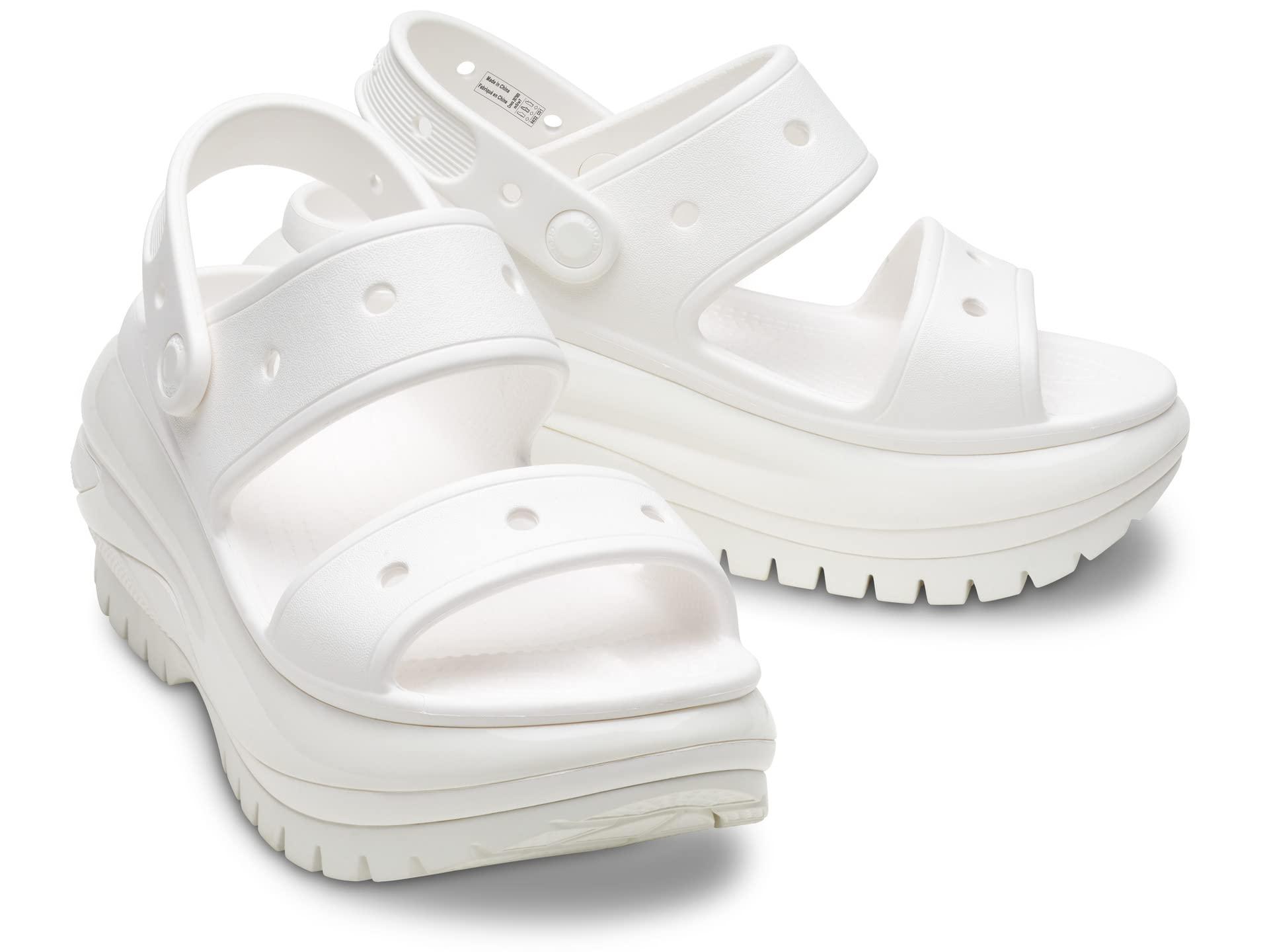 Crocs™ Classic Mega Crush Platform Sandals Wedge in White | Lyst