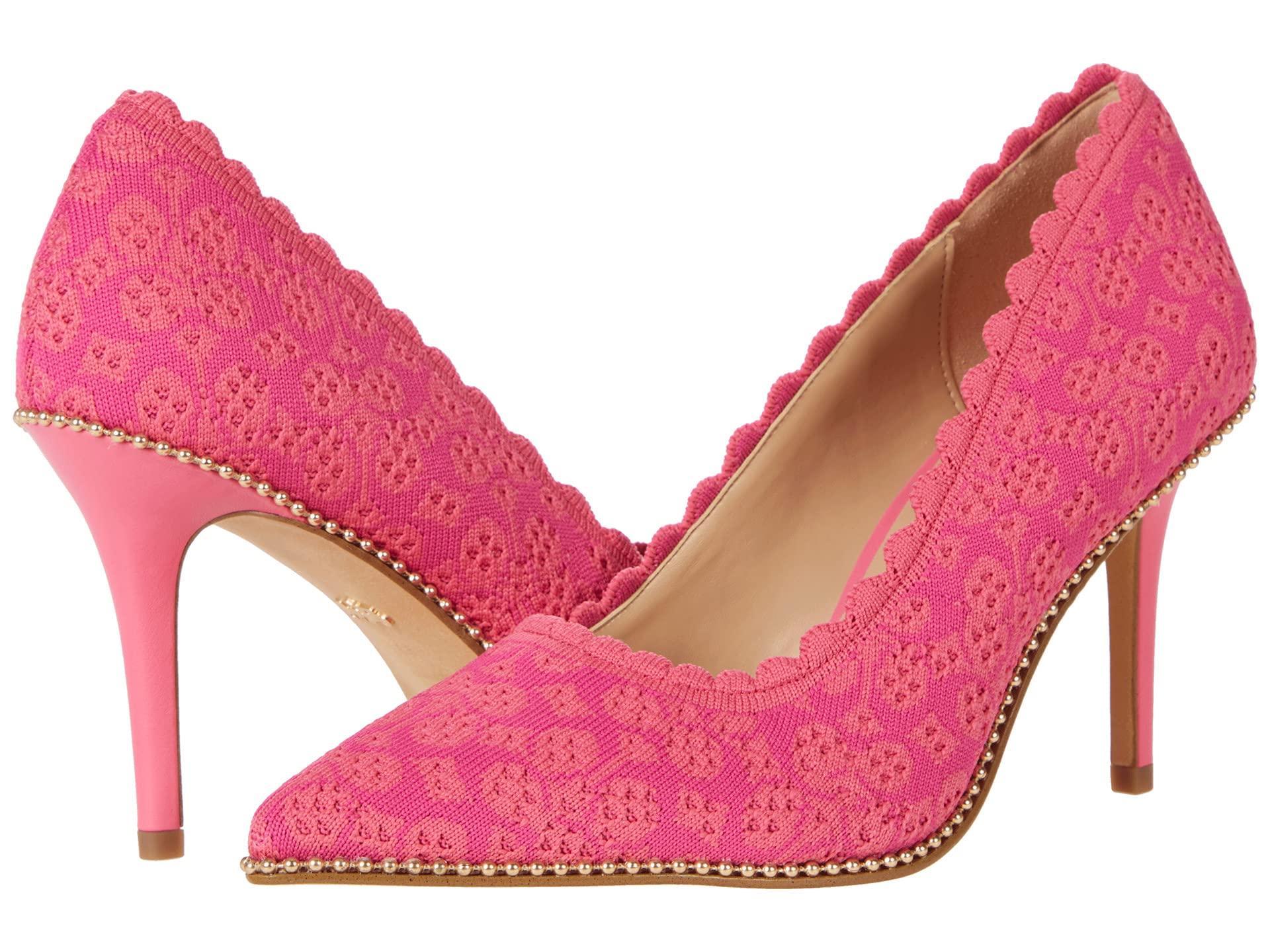 COACH 85 Mm Waverly Pump With Beadchain in Pink | Lyst