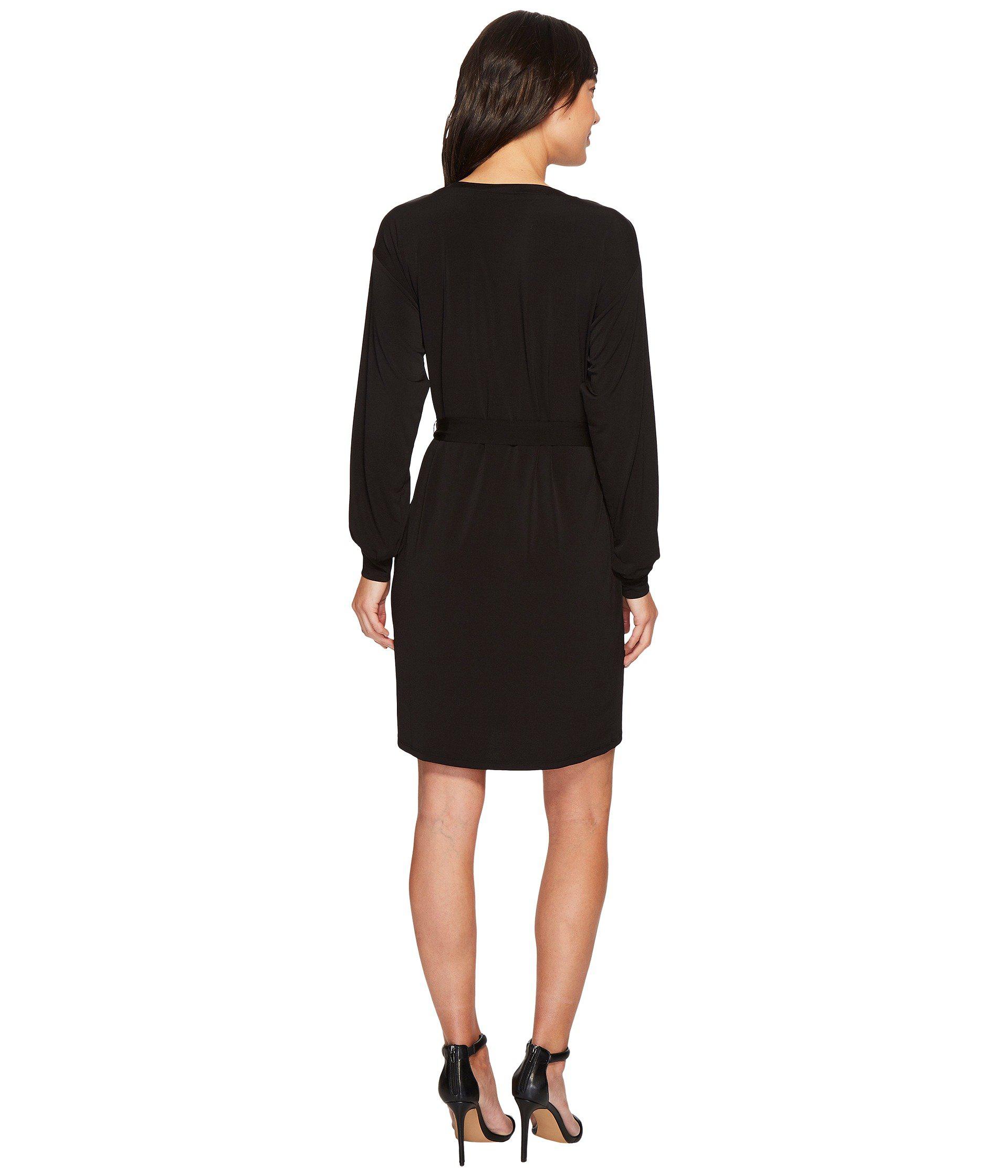 michael kors black long sleeve dress