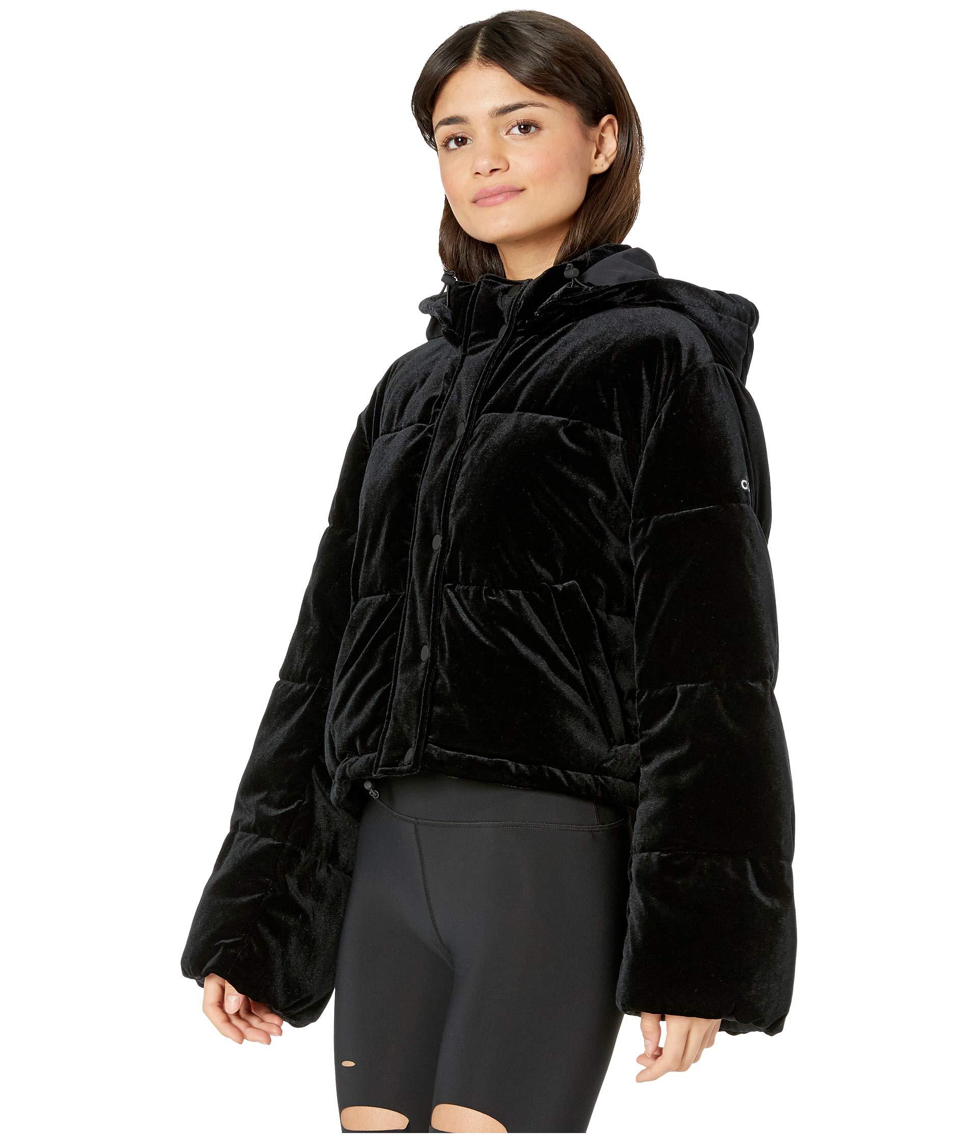 velvet puffer black