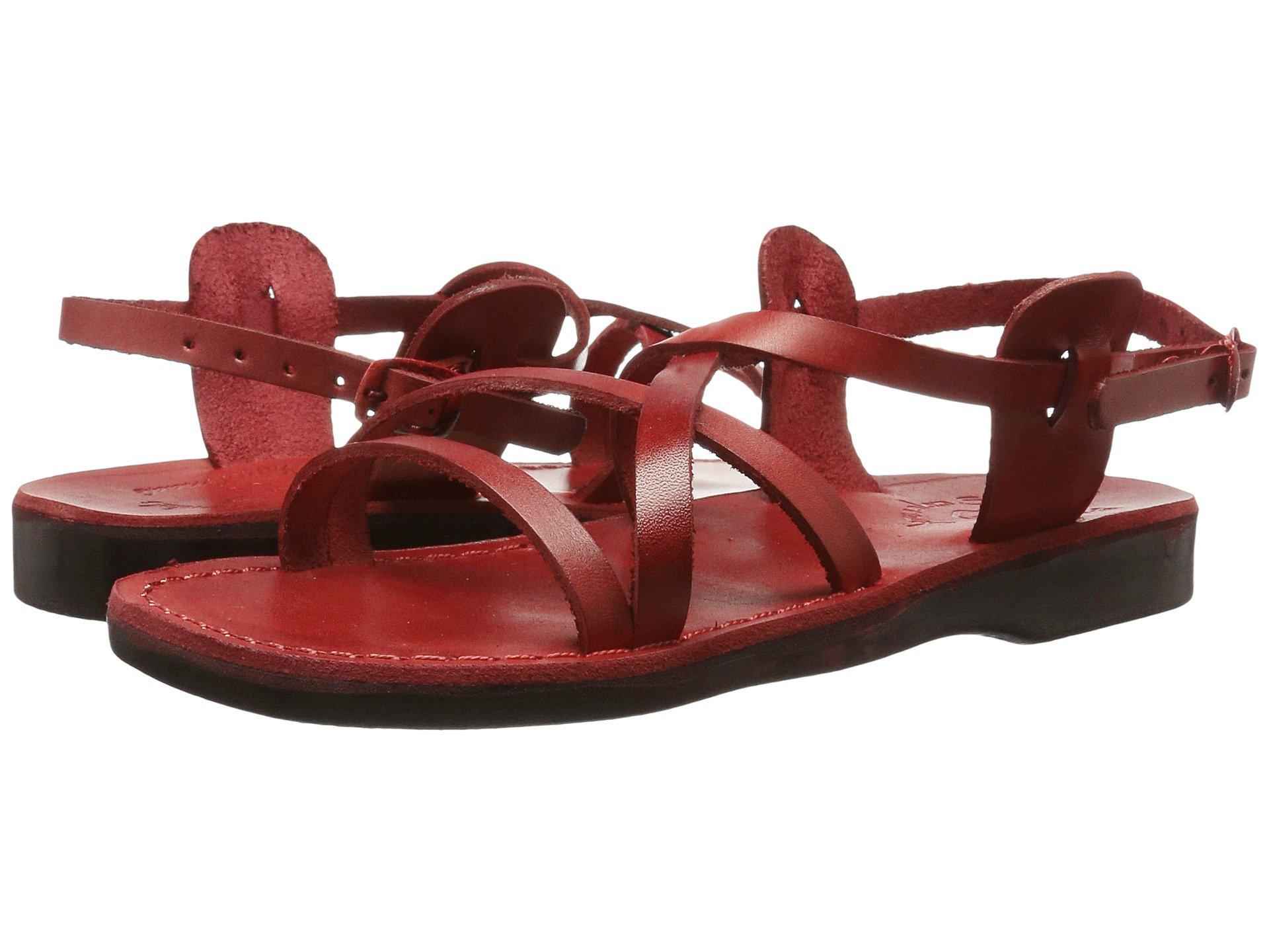 Jerusalem Sandals Leather Tzippora - Womens in Red - Lyst