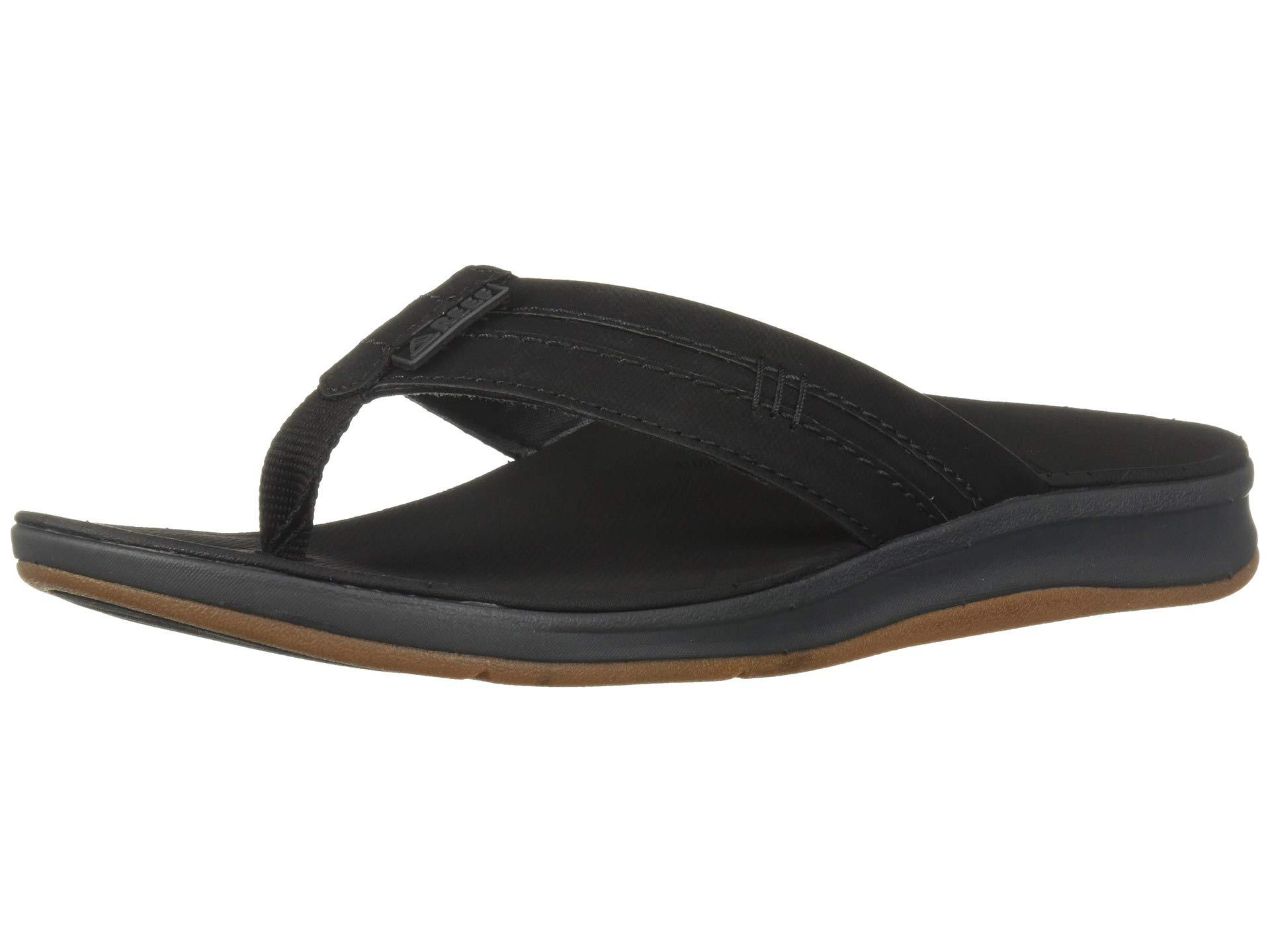 Reef Leather Ortho-bounce Coast in Black for Men - Lyst
