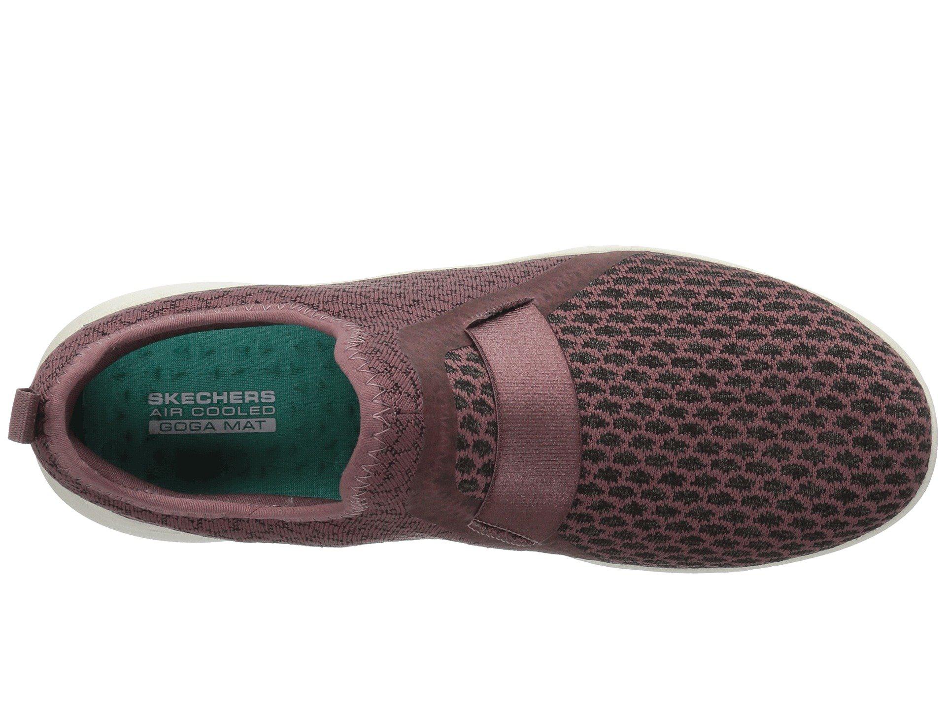 skechers mauve you serene slip trainers