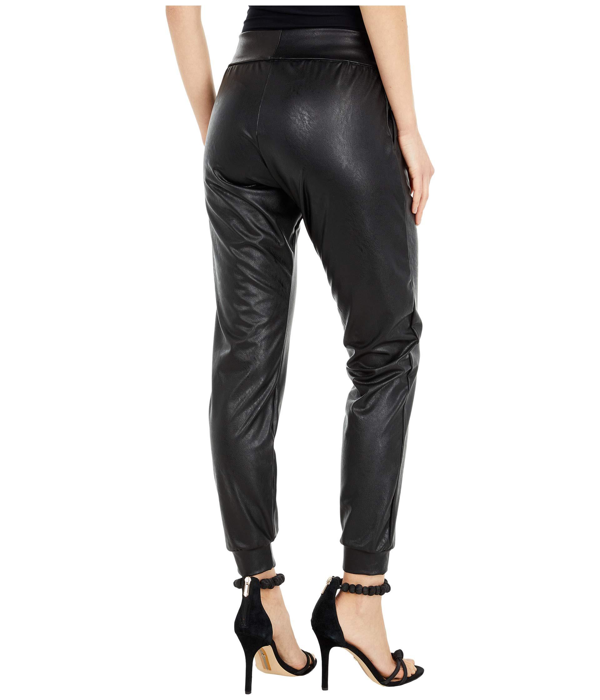 Commando Faux Leather Joggers Slg45 in Black - Lyst